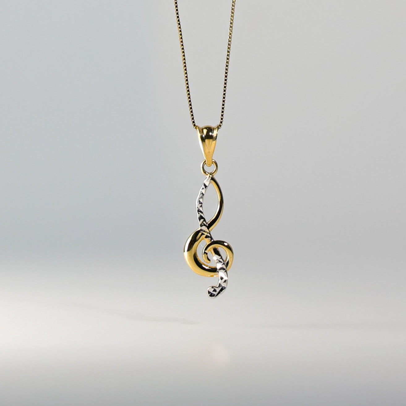 Gold Music Note Pendant Model-PT2554 - Charlie & Co. Jewelry