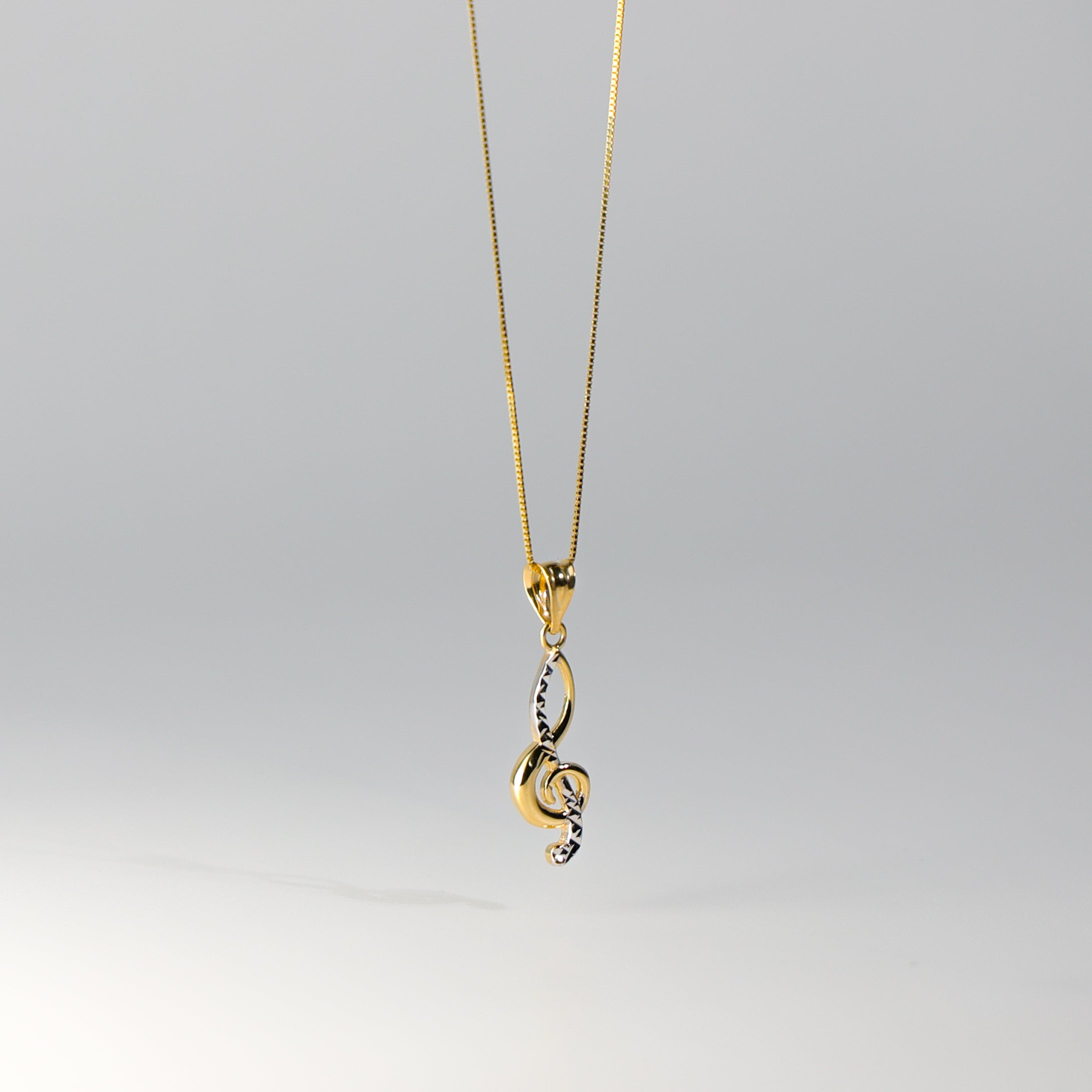Gold Music Note Pendant Model-PT2554 - Charlie & Co. Jewelry
