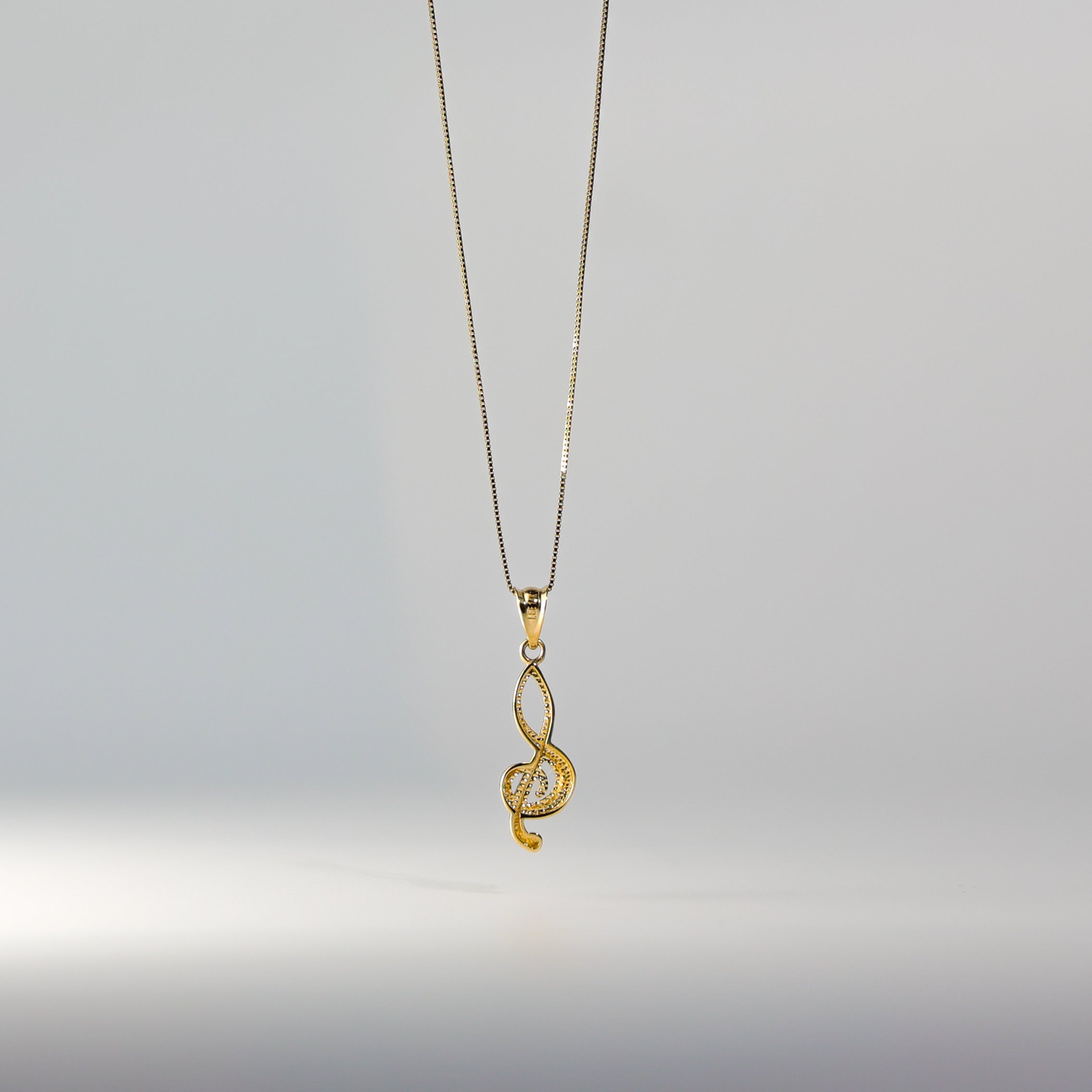 Gold Music Note Pendant Model-PT2554 - Charlie & Co. Jewelry