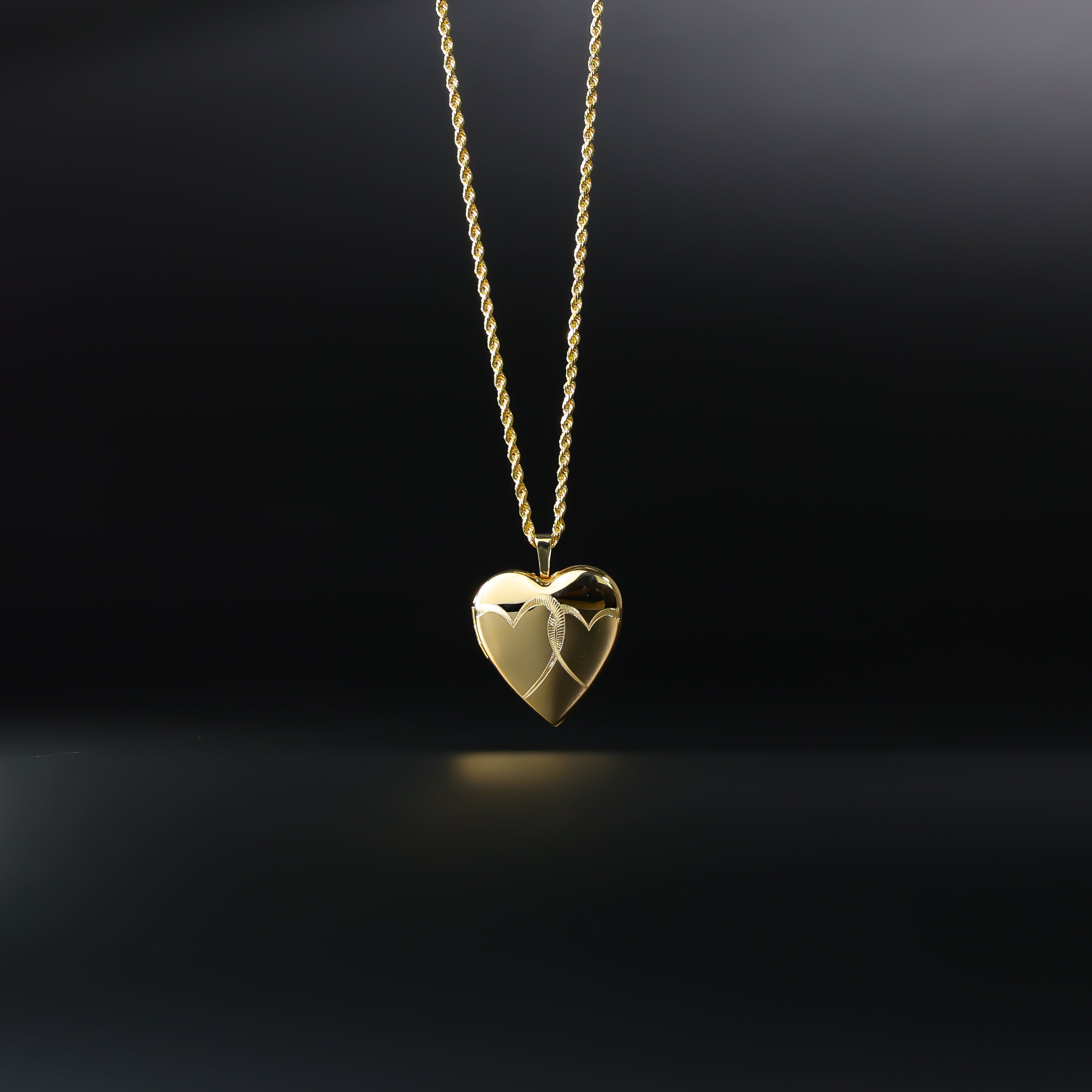 Gold Heart Locket Pendant Model-PT0621 - Charlie & Co. Jewelry