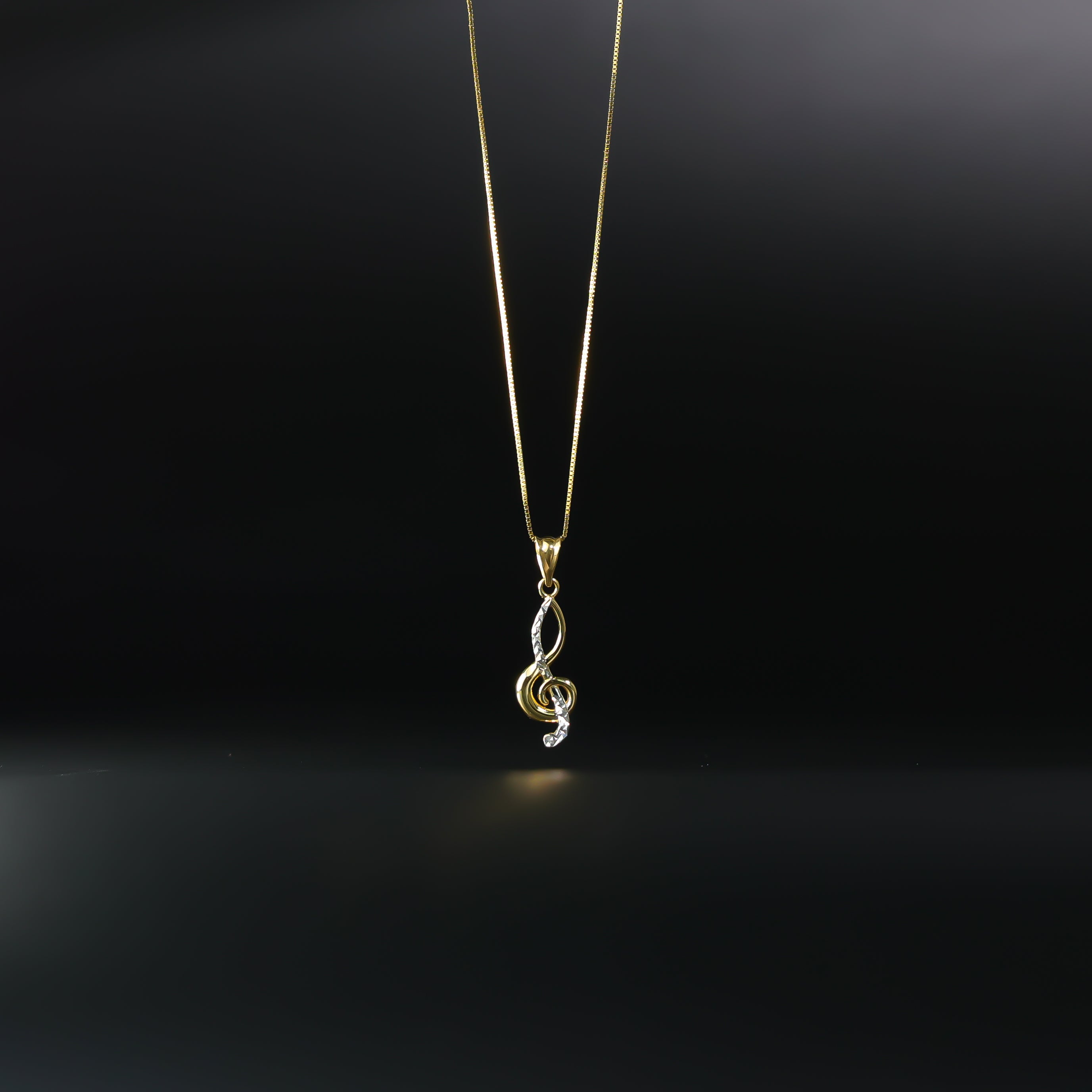 Gold Music Note Pendant Model-PT2554 - Charlie & Co. Jewelry