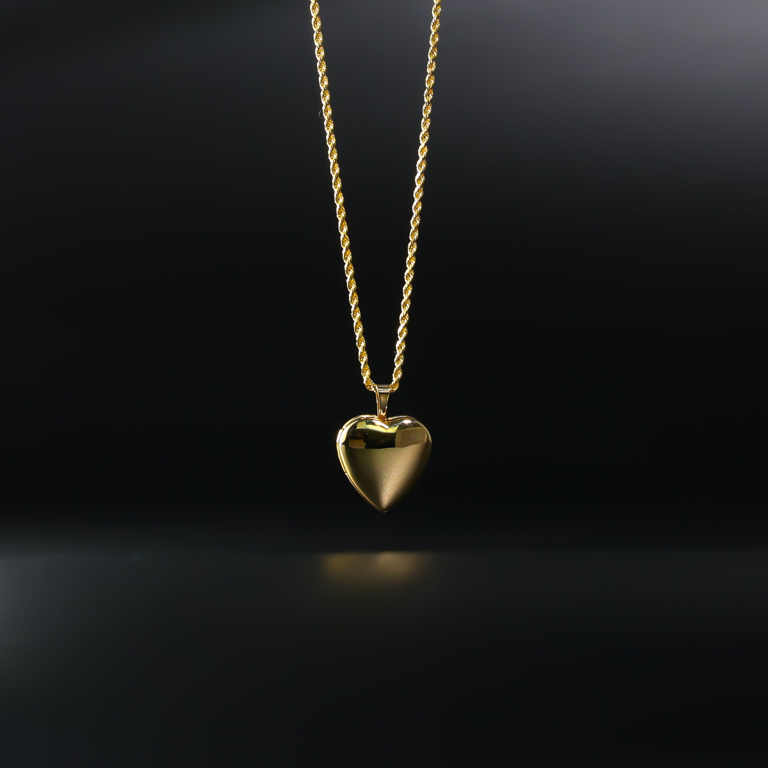 Gold Medium Heart Locket Pendant Model-PT0626 - Charlie & Co. Jewelry