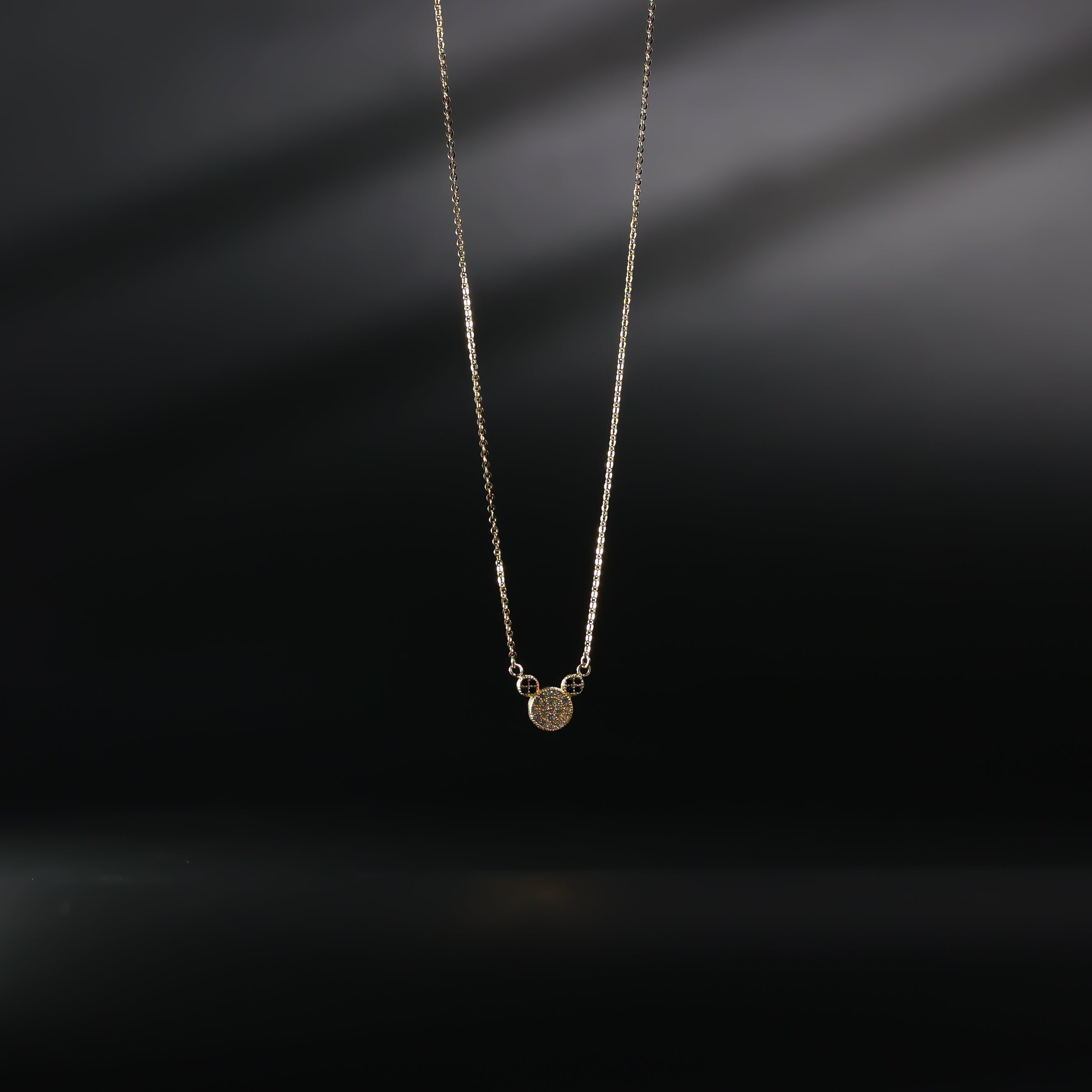 14K Dainty Gold Micky Mouse Necklace Model-NK0109 - Charlie & Co. Jewelry