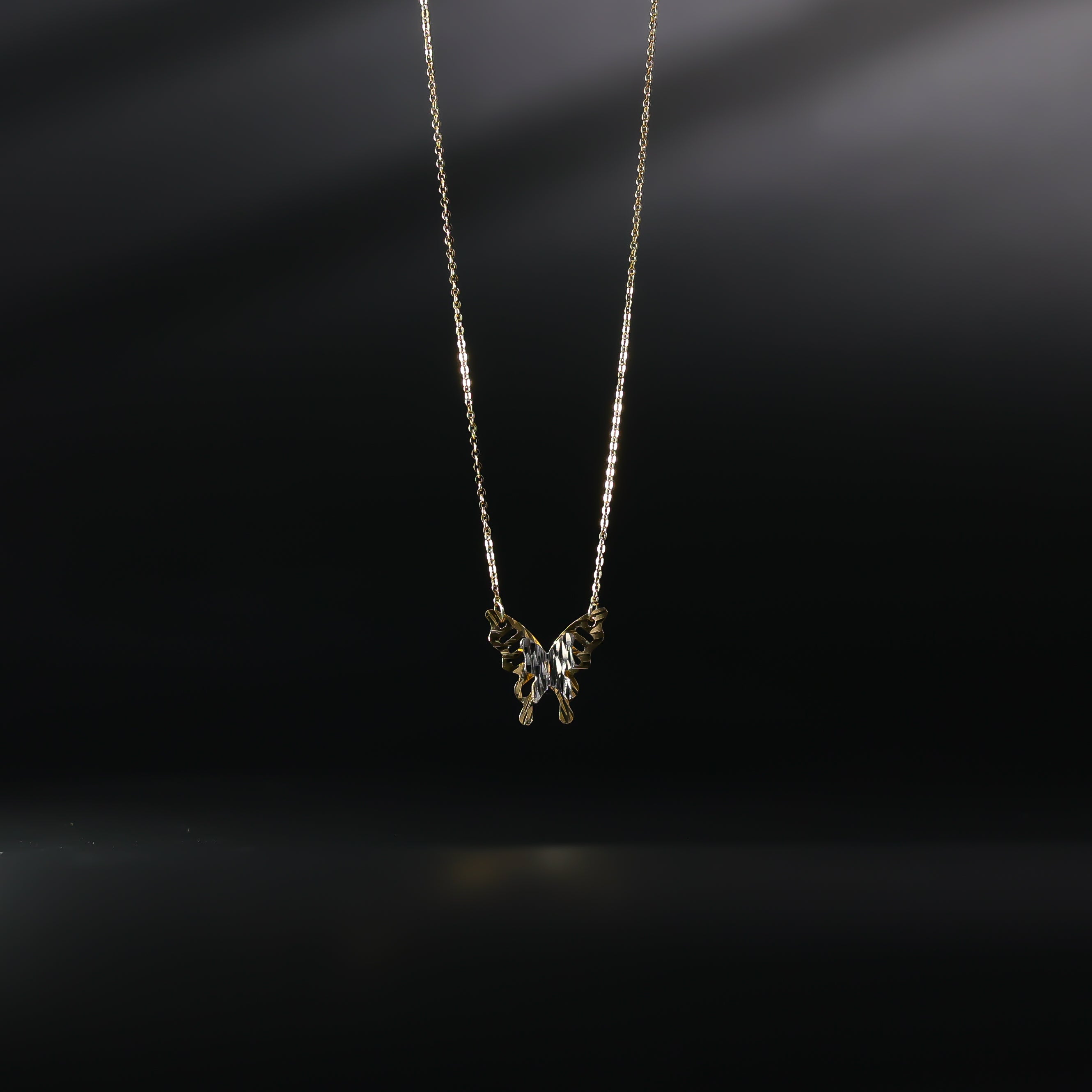 14K Gold Butterfly Necklace Model-NK0243 - Charlie & Co. Jewelry
