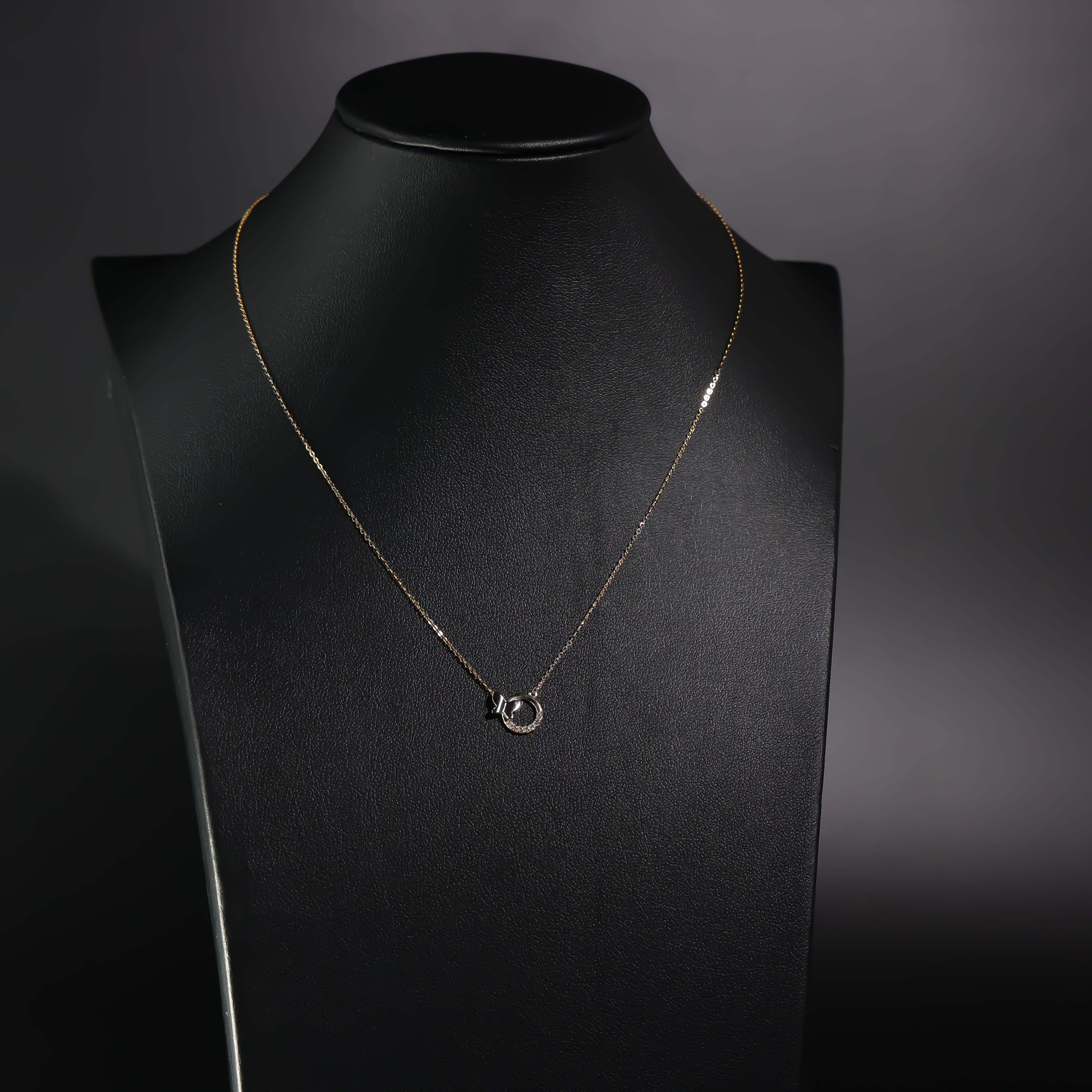 14K Gold Butterfly Necklace Model-NK0084 - Charlie & Co. Jewelry