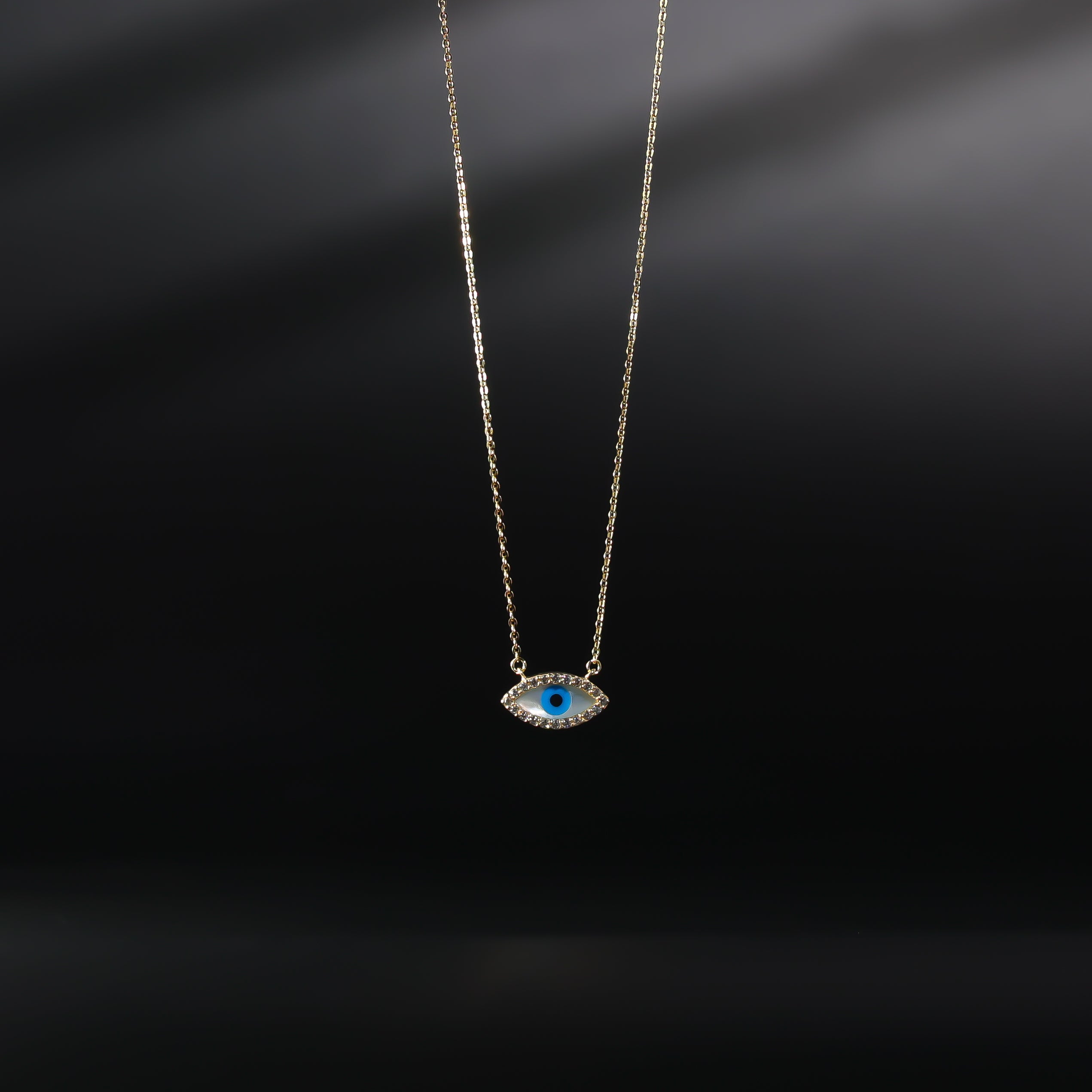 14K Gold Evil Eye Necklace Model-NK0228 - Charlie & Co. Jewelry