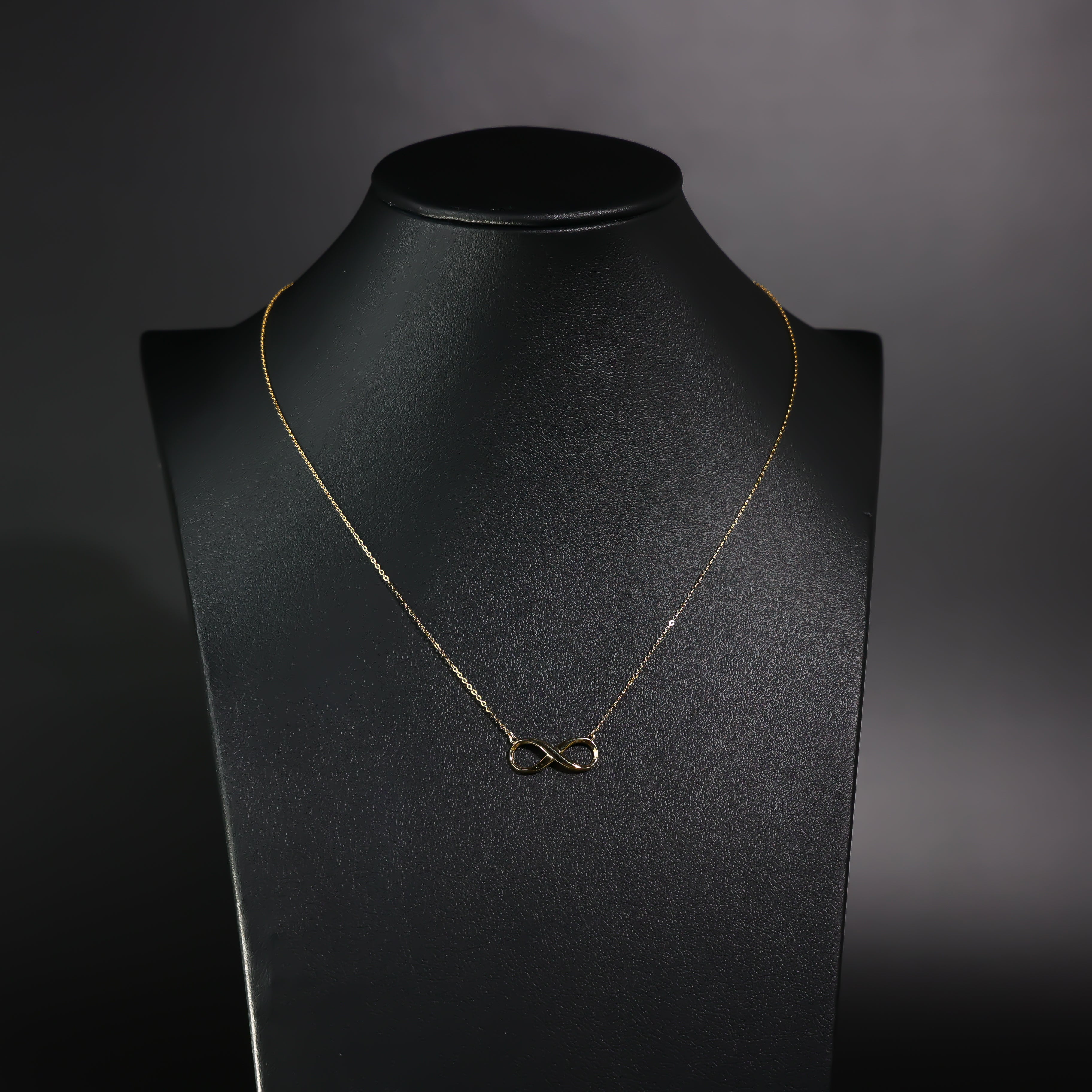 14K Gold Infinity Necklace Model-NK0211 - Charlie & Co. Jewelry