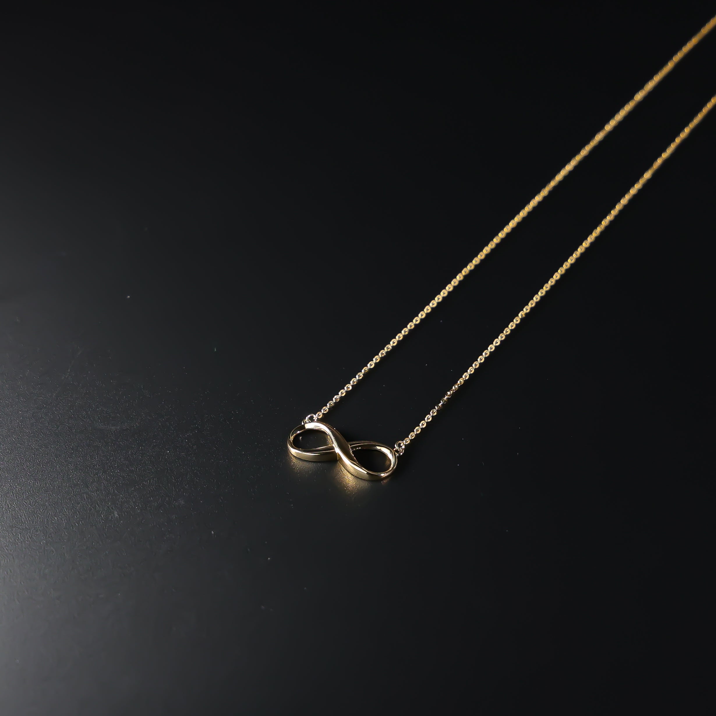 14K Gold Infinity Necklace Model-NK0211 - Charlie & Co. Jewelry