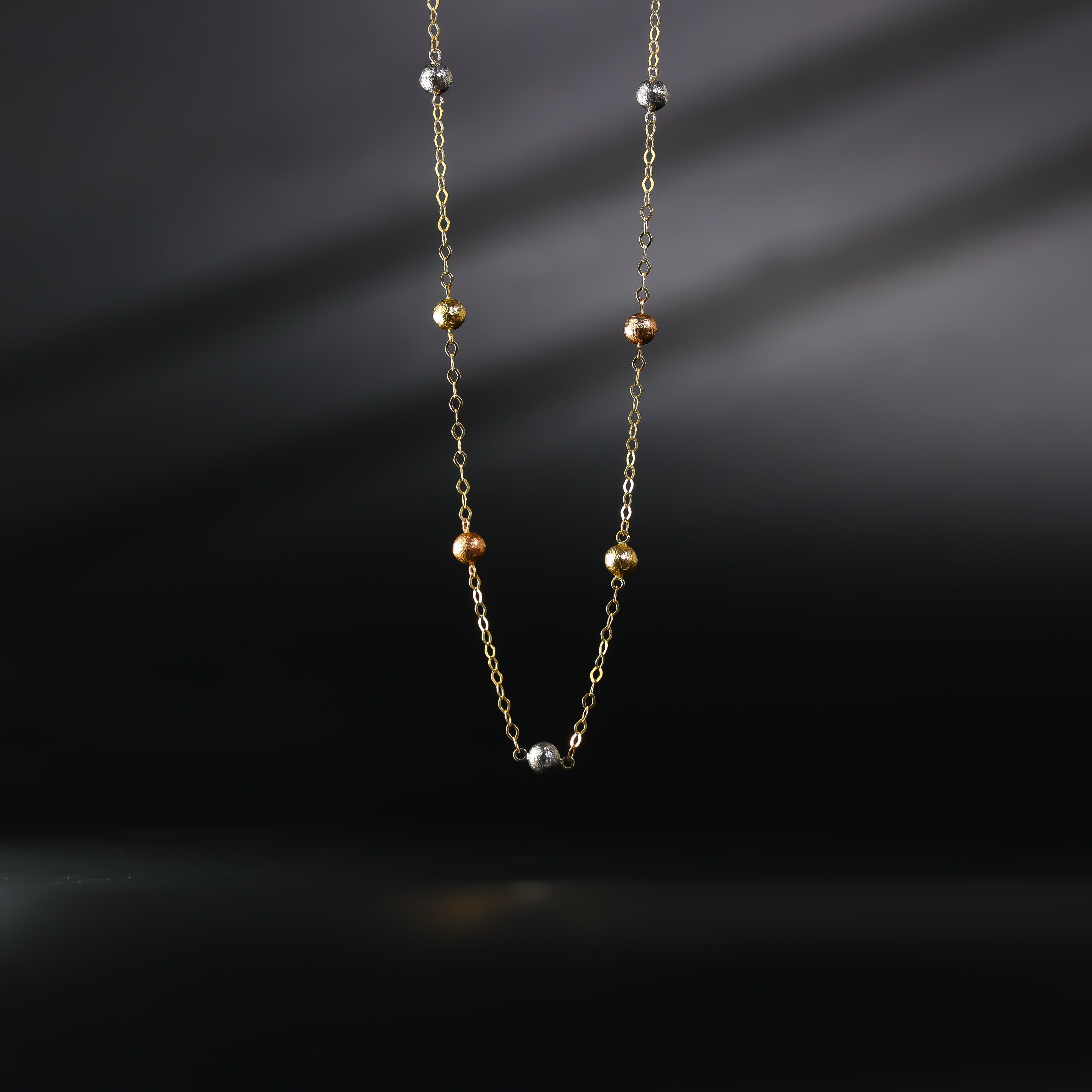 Gold Bead Necklace Model-NK0037 - Charlie & Co. Jewelry