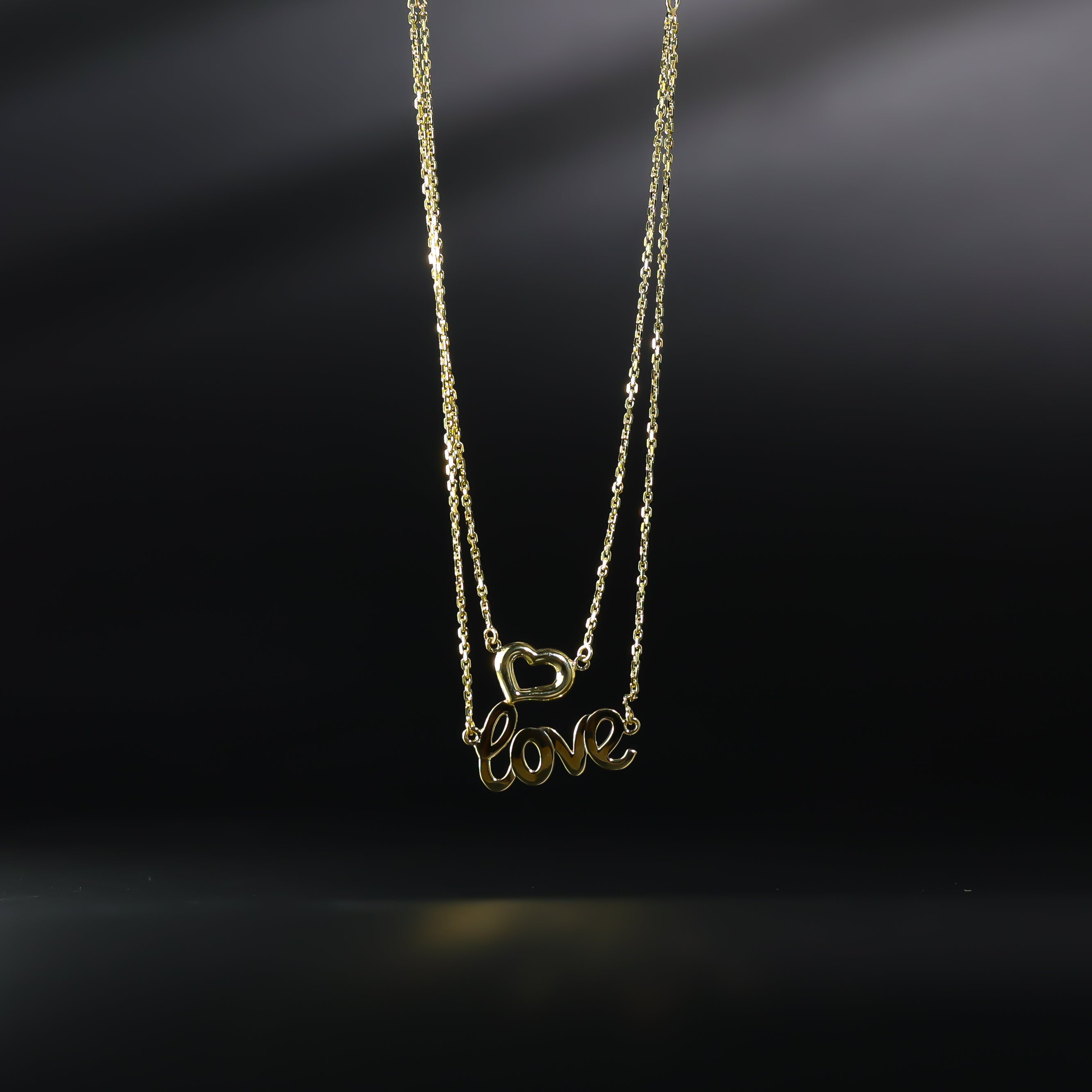 Gold Love Heart Necklace Model-NK0314 - Charlie & Co. Jewelry