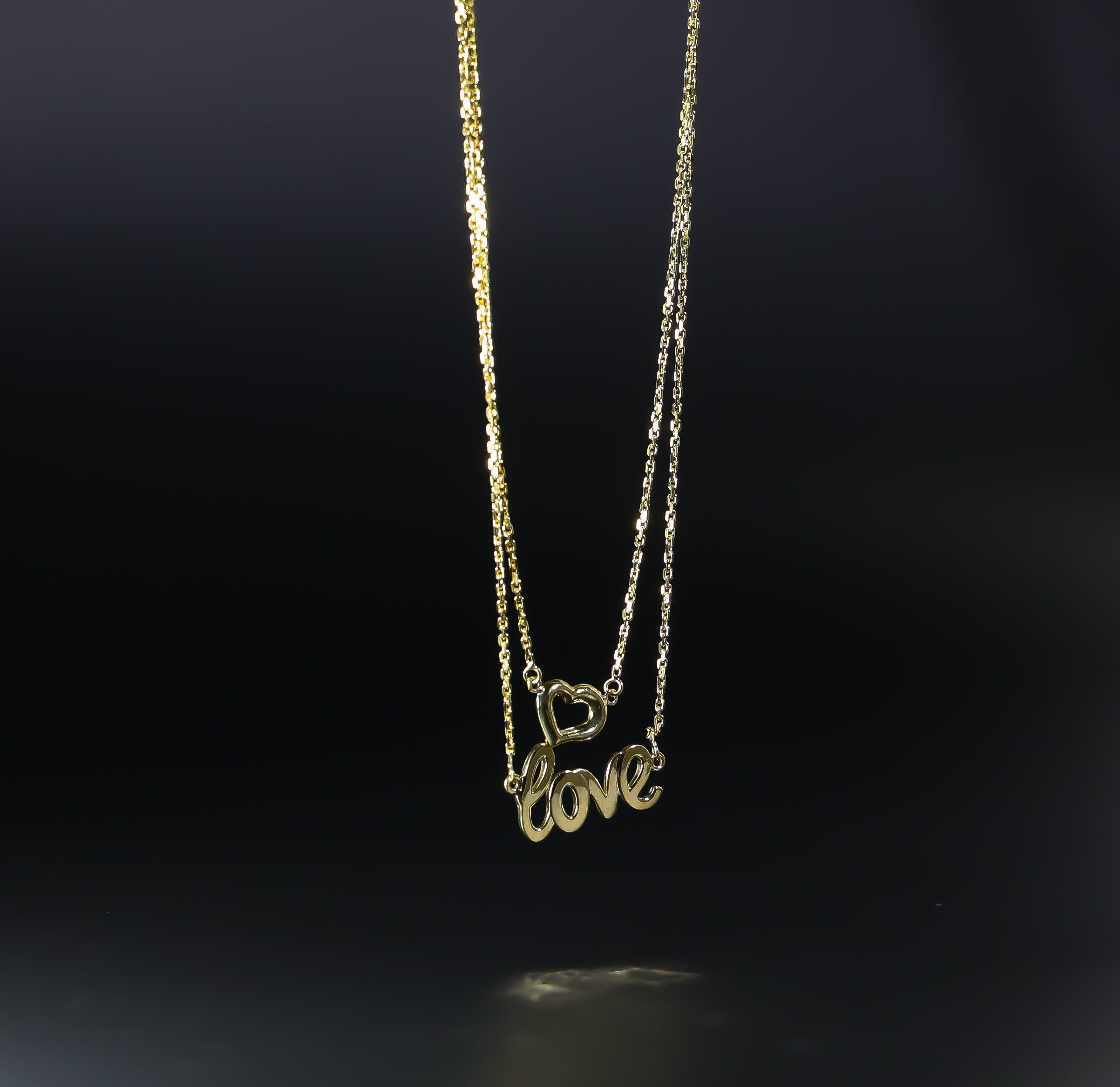 Gold Love Heart Necklace Model-NK0314 - Charlie & Co. Jewelry