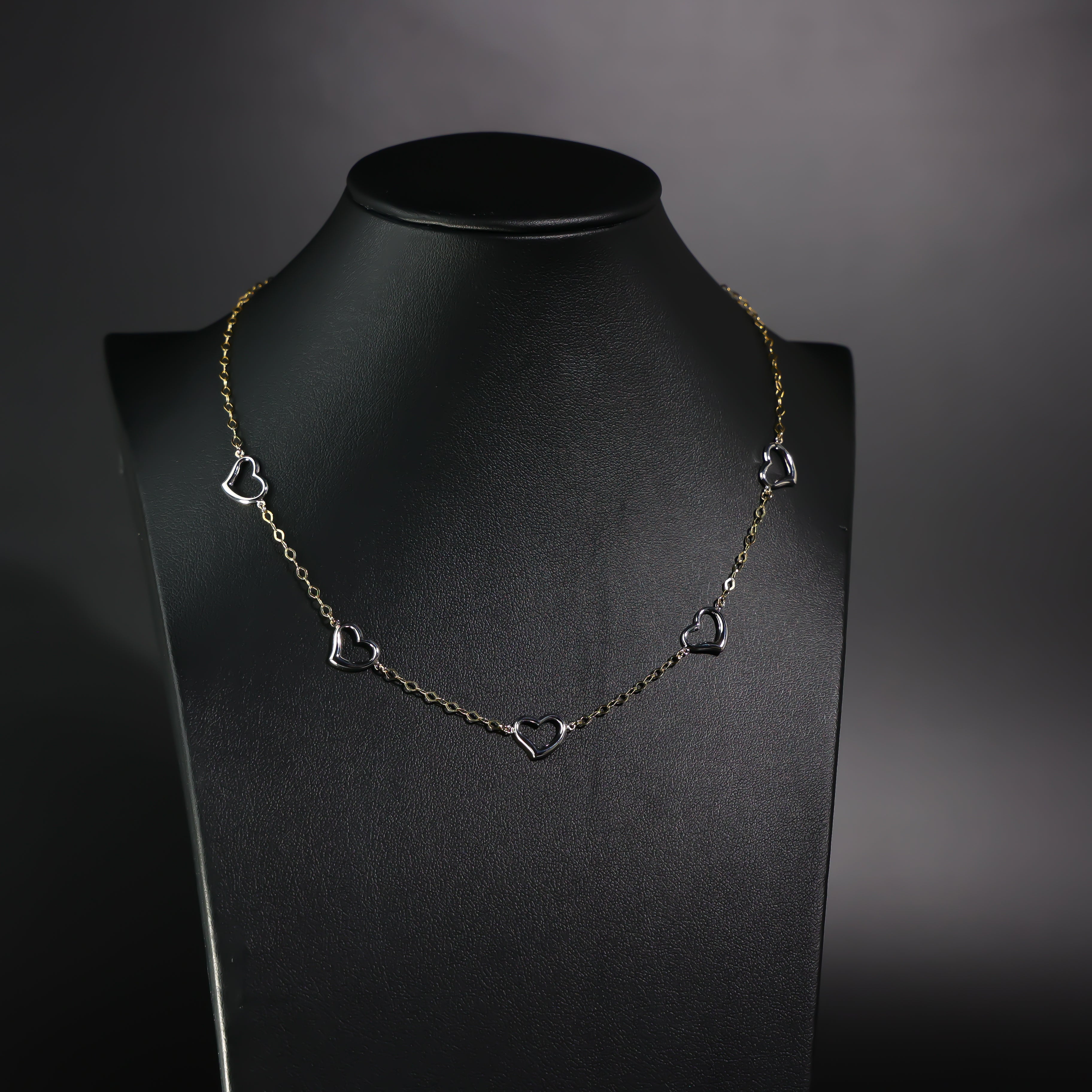 Gold Open Heart Necklace Model-NK0023 - Charlie & Co. Jewelry