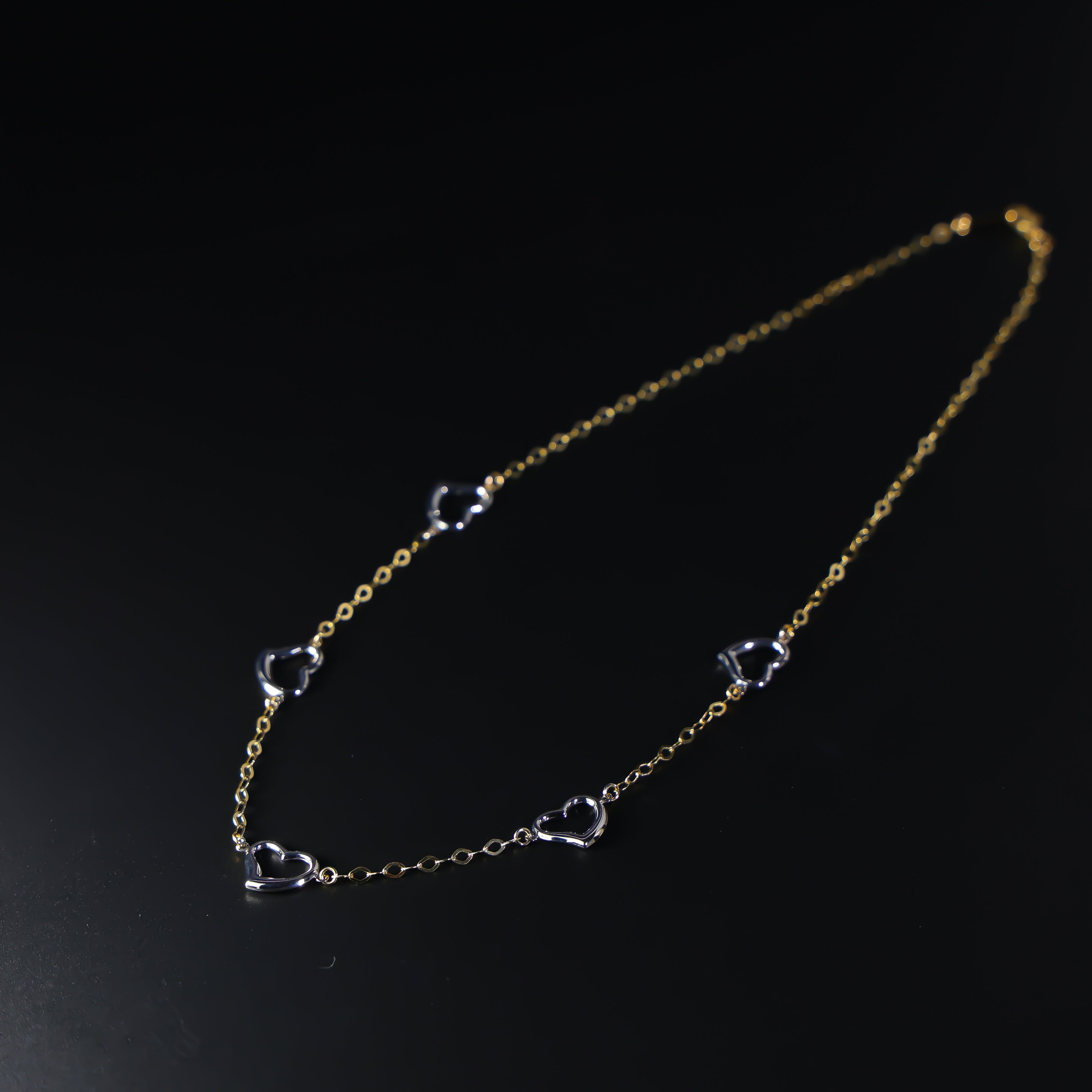 Gold Open Heart Necklace Model-NK0023 - Charlie & Co. Jewelry