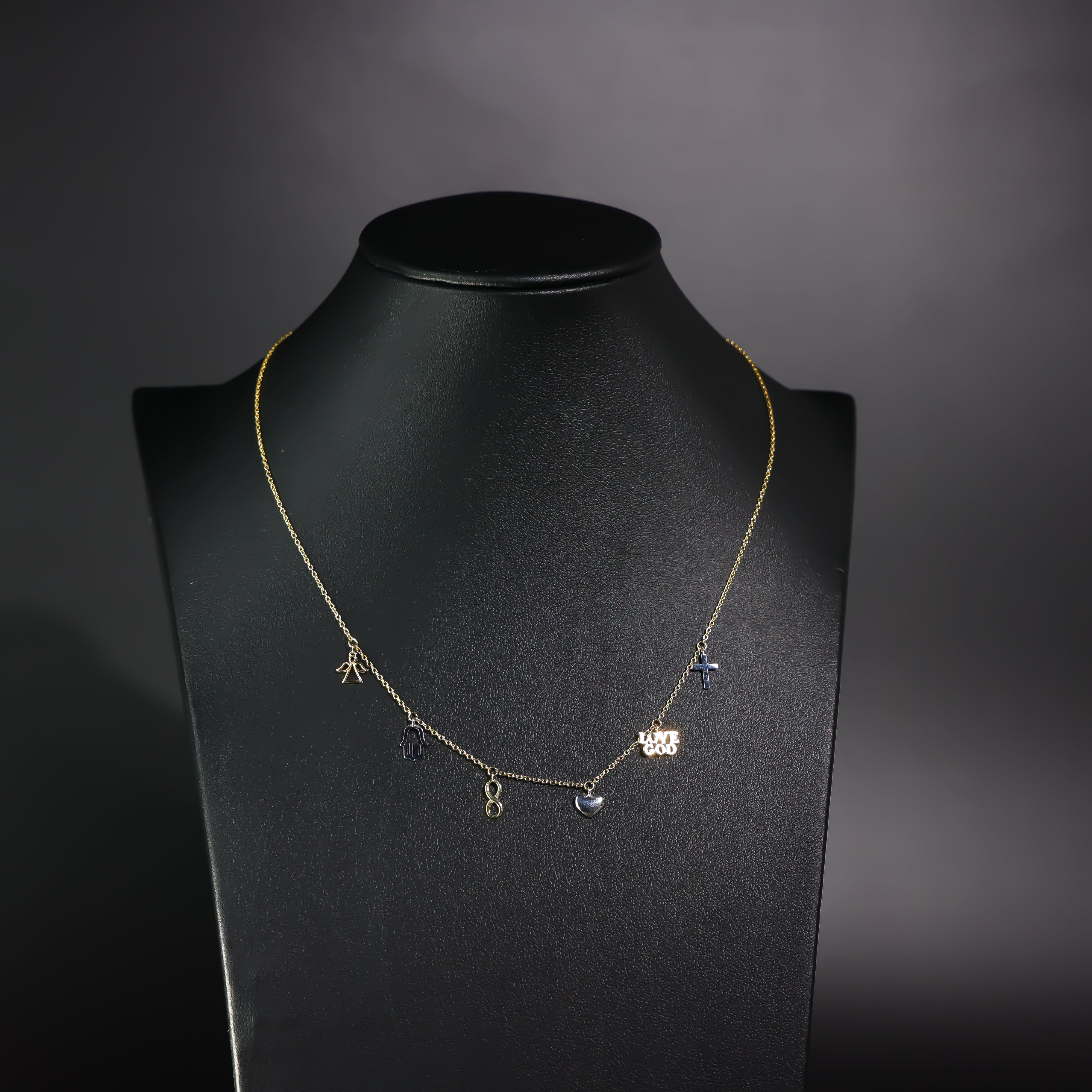 Gold Lucky Charms Necklace Model-NK0301 - Charlie & Co. Jewelry