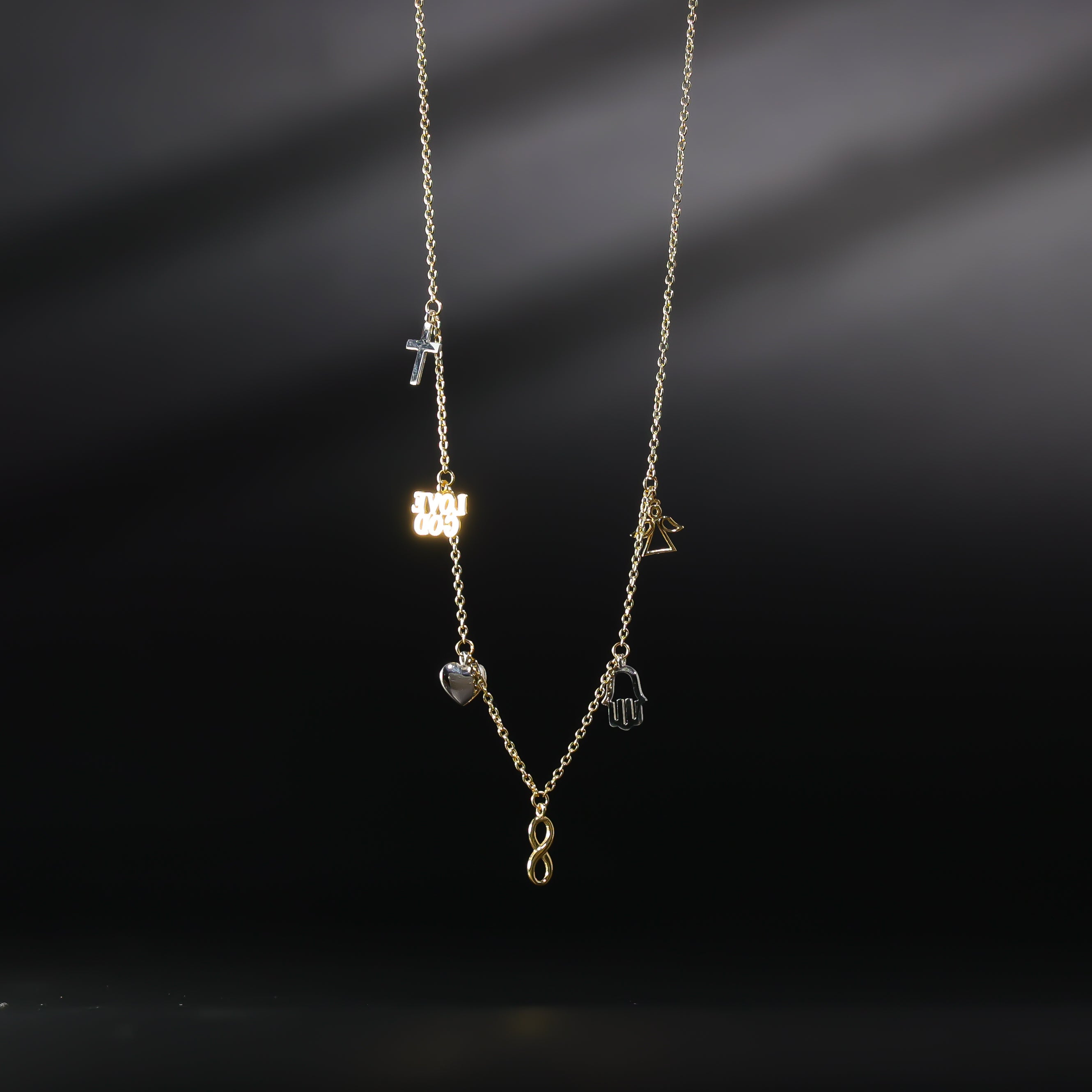 Gold Lucky Charms Necklace Model-NK0301 - Charlie & Co. Jewelry