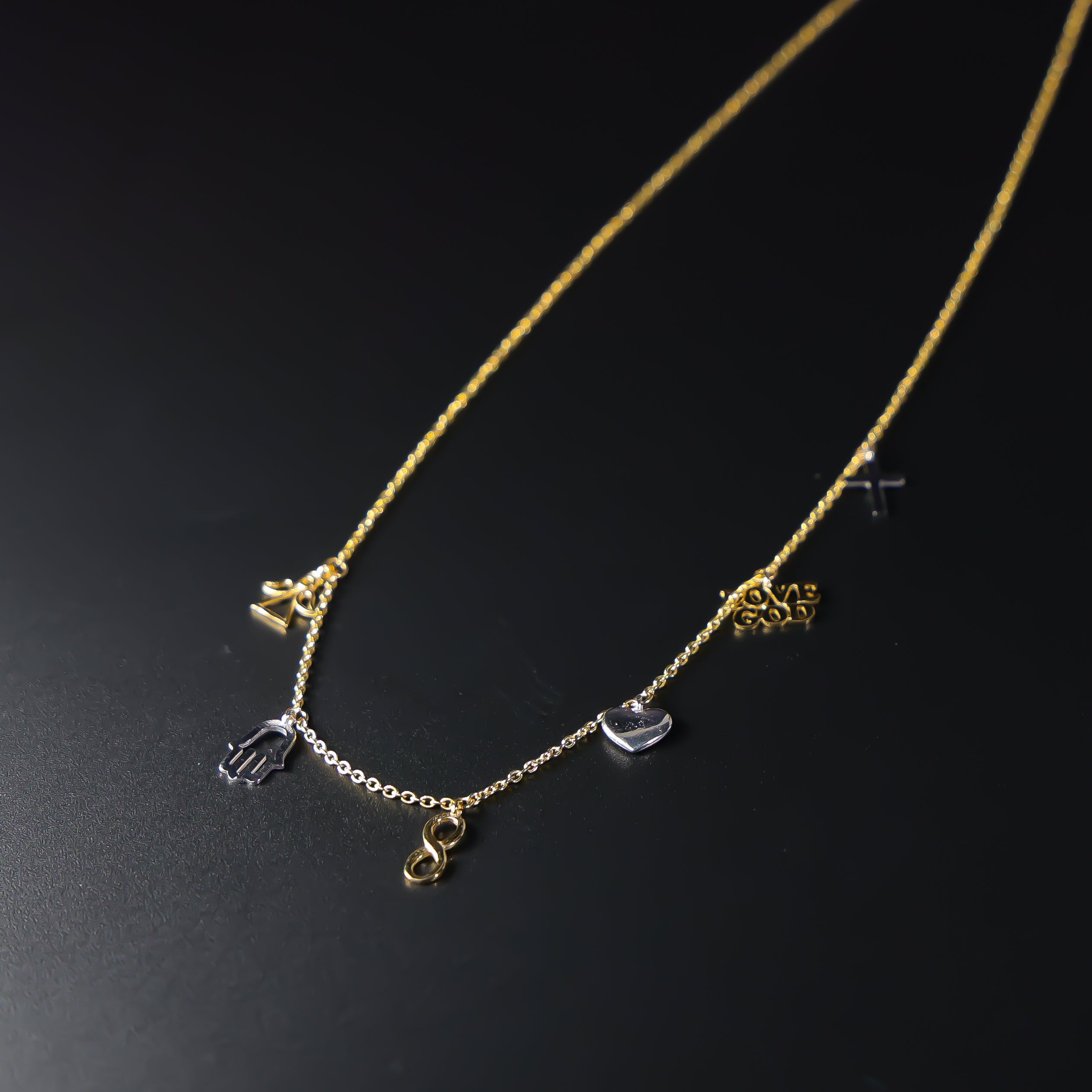 Gold Lucky Charms Necklace Model-NK0301 - Charlie & Co. Jewelry