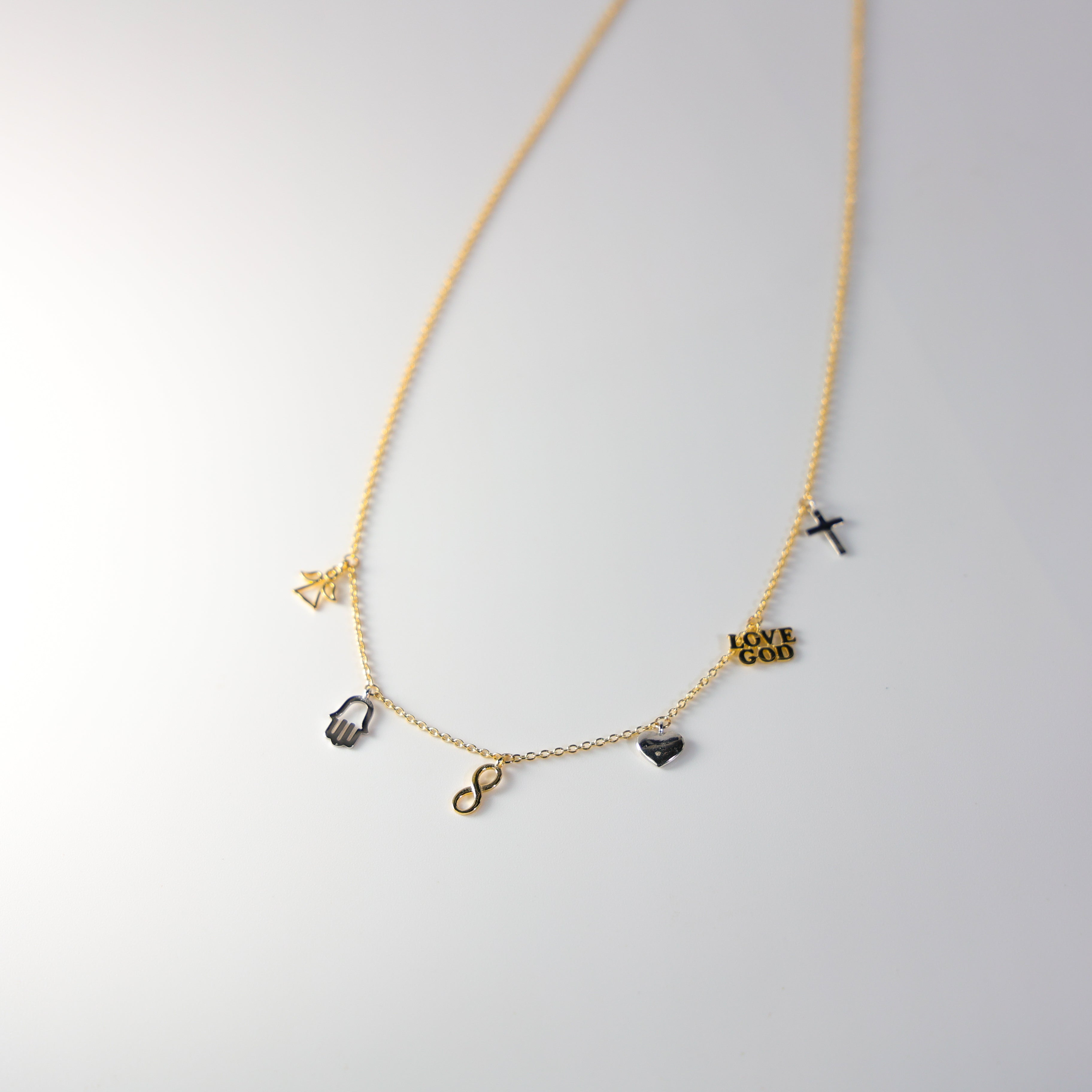 Gold Lucky Charms Necklace Model-NK0301 - Charlie & Co. Jewelry