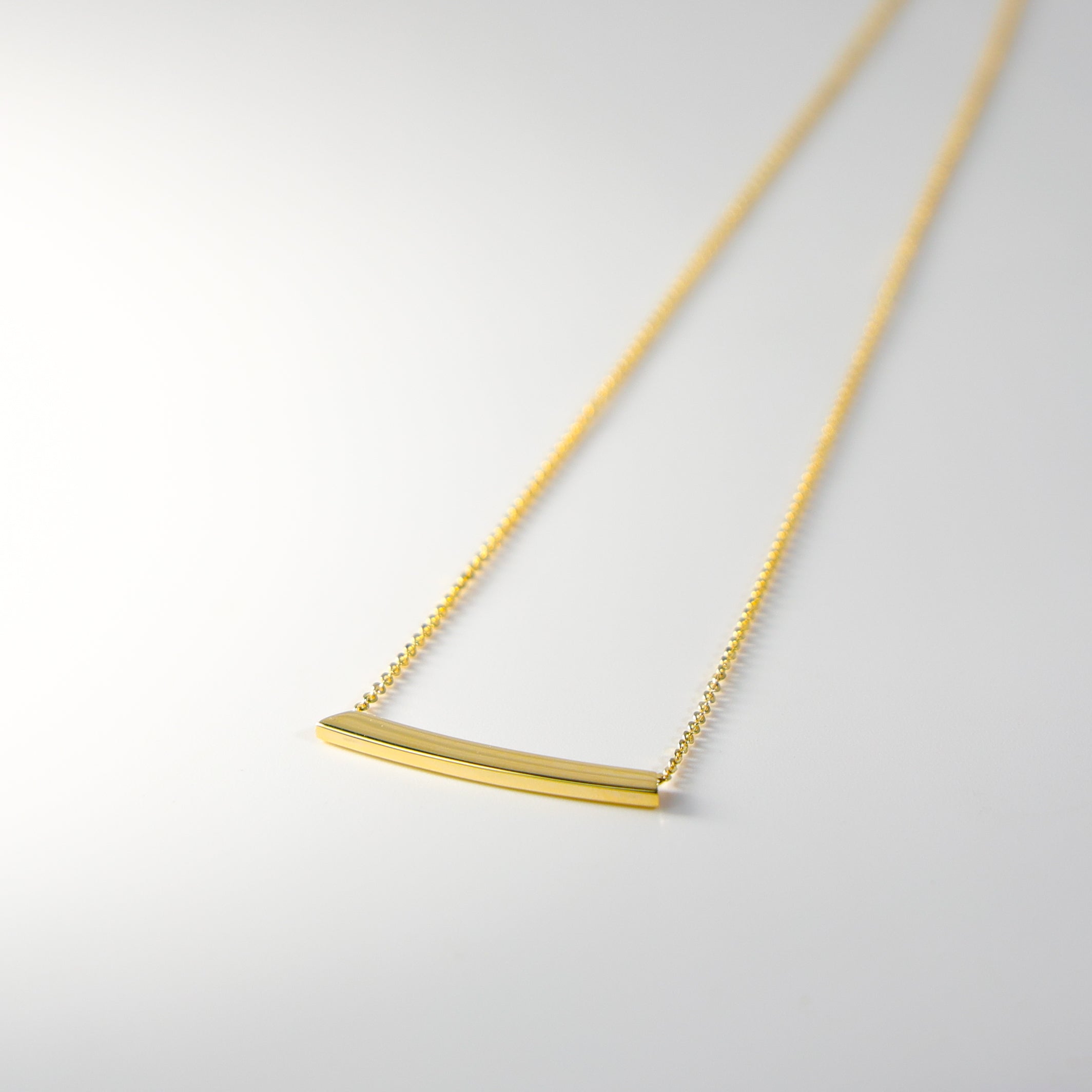 Gold Moving ID Bar Chain Necklace Model-NK0321 - Charlie & Co. Jewelry