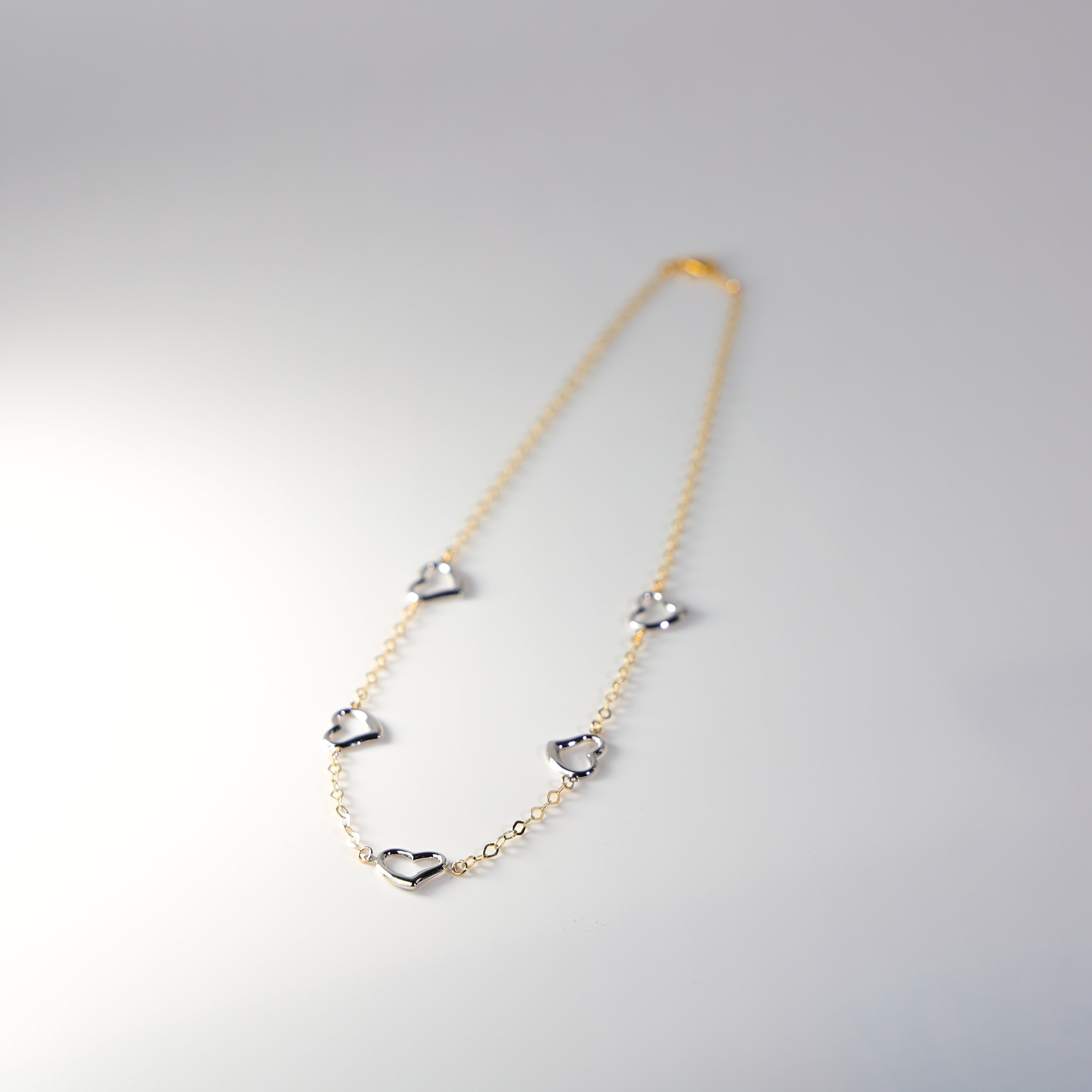 Gold Open Heart Necklace Model-NK0023 - Charlie & Co. Jewelry