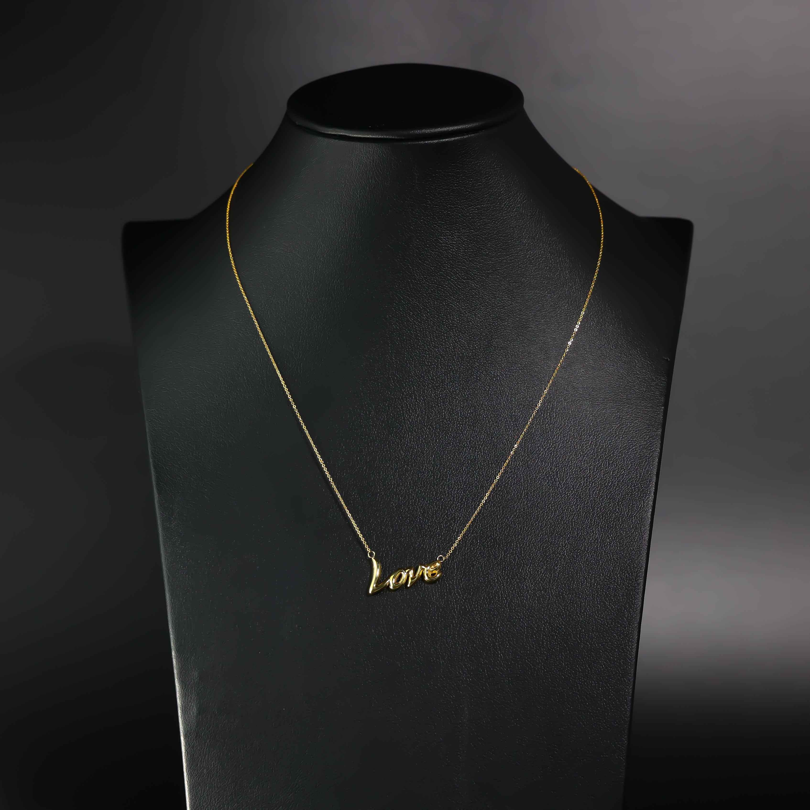 14K Gold Love Necklace Model-NK0146 - Charlie & Co. Jewelry