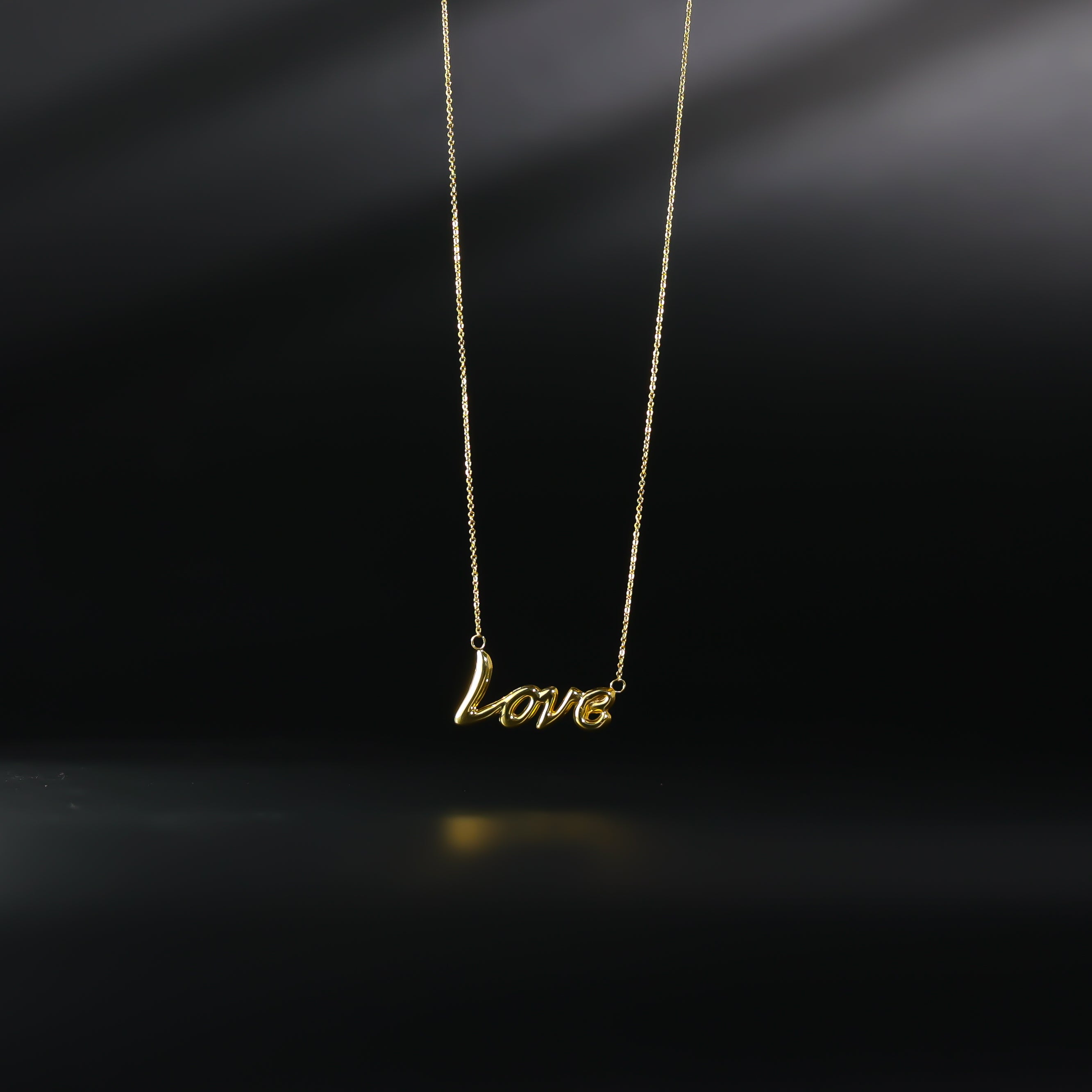 14K Gold Love Necklace Model-NK0146 - Charlie & Co. Jewelry