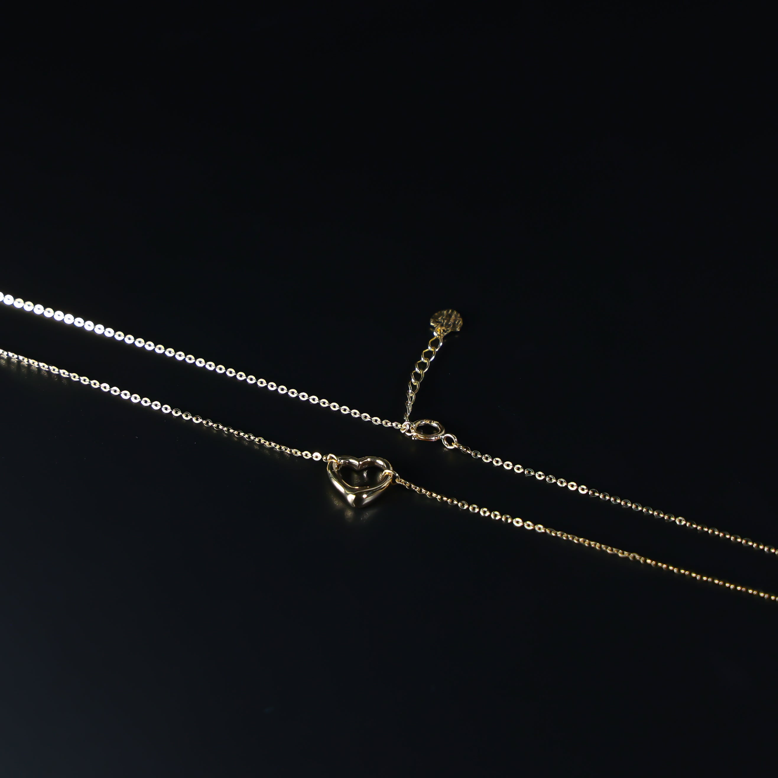 14K Gold Open Heart Necklace Model-NK0100 - Charlie & Co. Jewelry