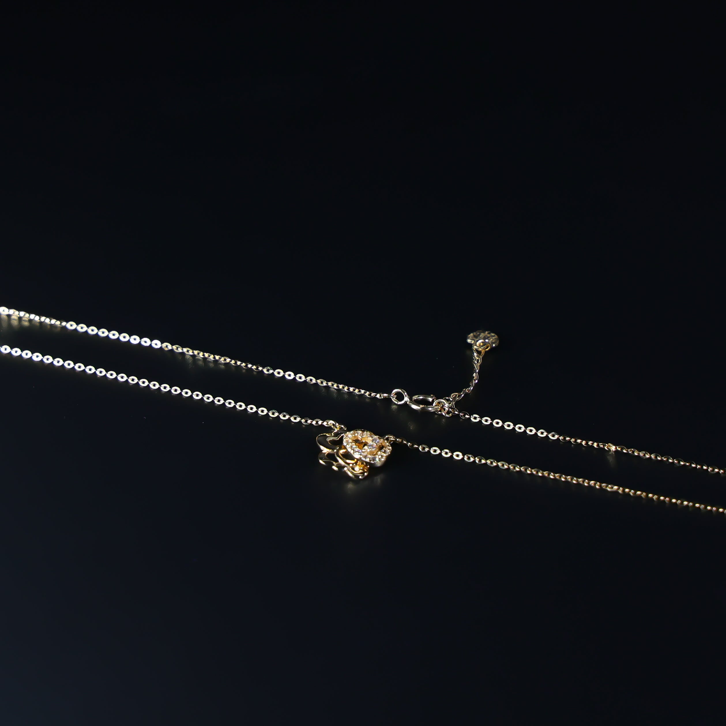 14K Gold Rose Flower Necklace Model-NK0103 - Charlie & Co. Jewelry