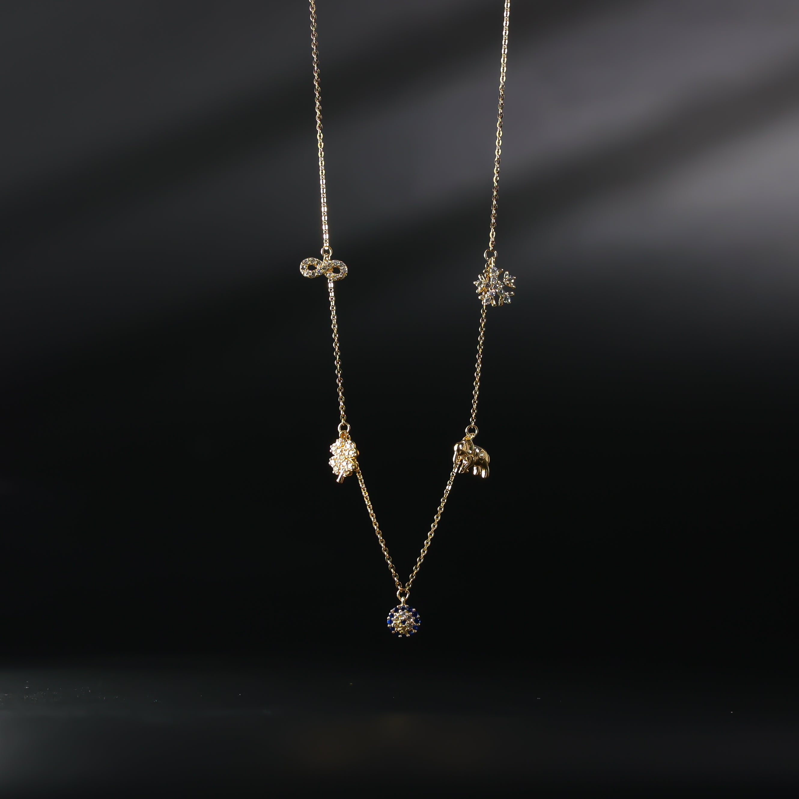 Gold Lucky Charms Necklace Model-NK0300 - Charlie & Co. Jewelry