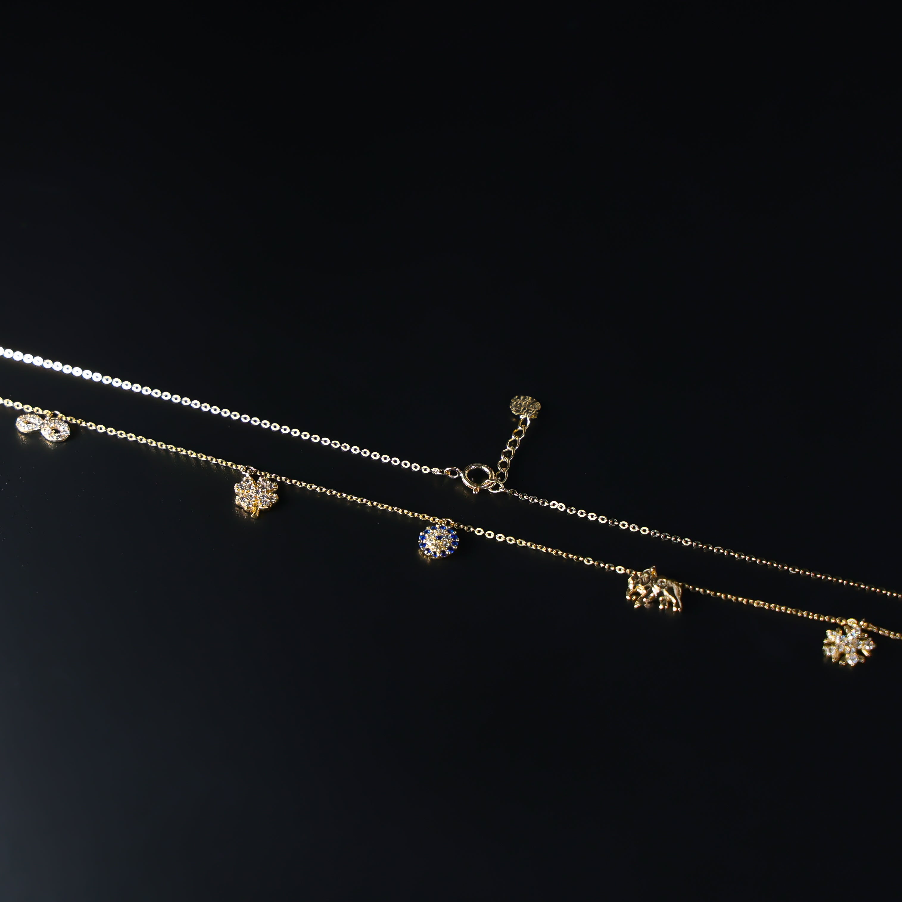 Gold Lucky Charms Necklace Model-NK0300 - Charlie & Co. Jewelry