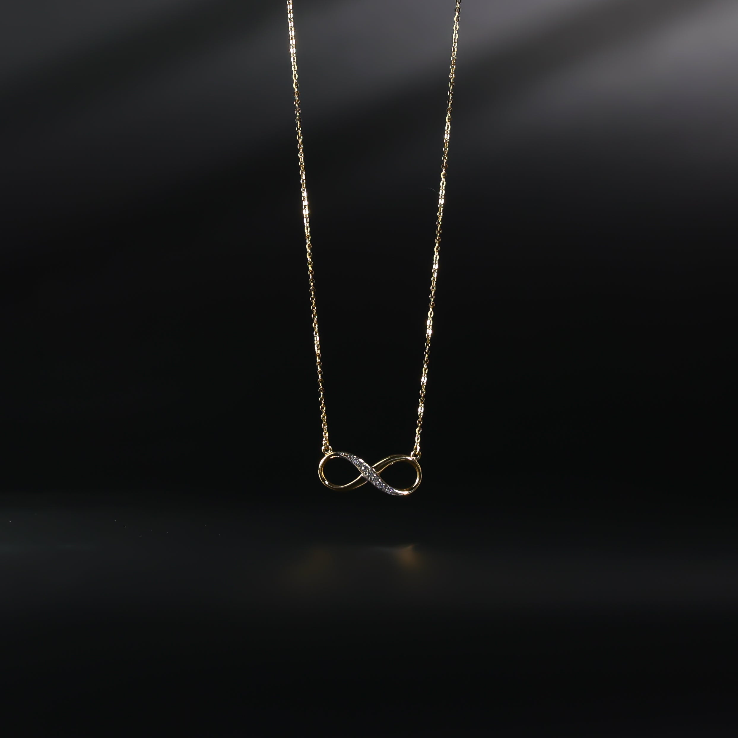14K Dainty Gold Infinity Necklace Model-NK0210 - Charlie & Co. Jewelry