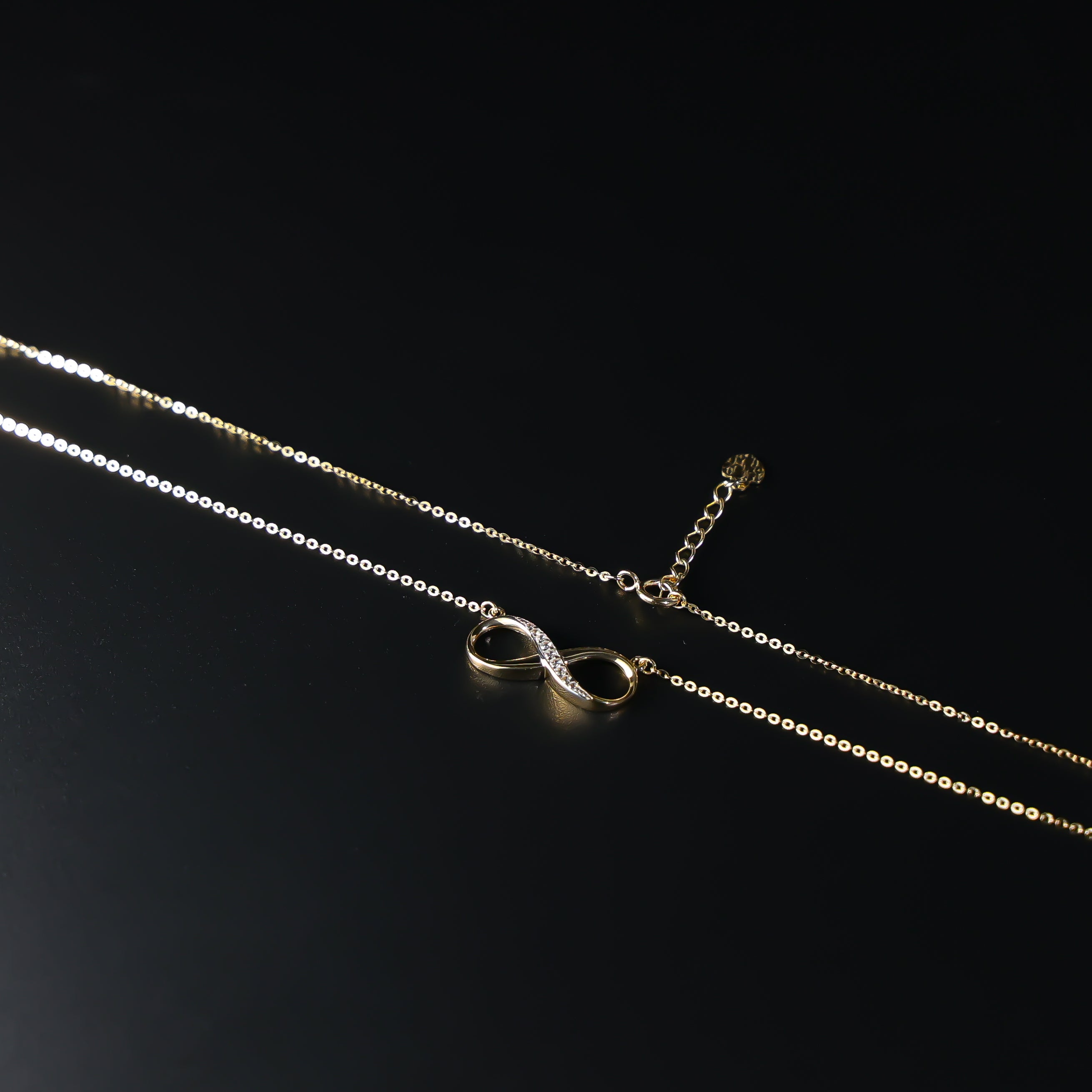 14K Dainty Gold Infinity Necklace Model-NK0210 - Charlie & Co. Jewelry