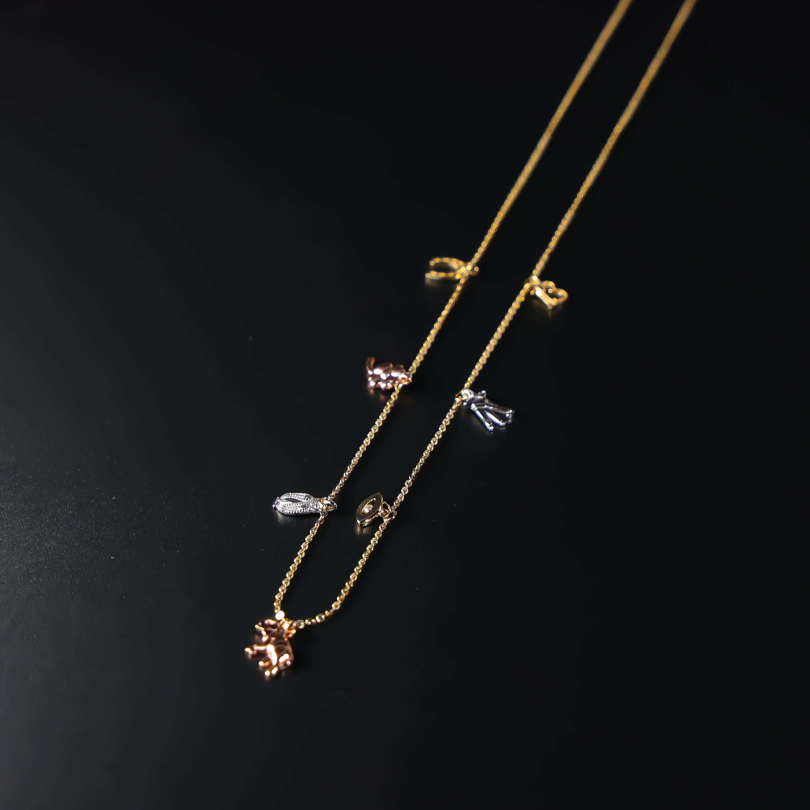 Gold Lucky Charms Necklace Model-NK0197 - Charlie & Co. Jewelry