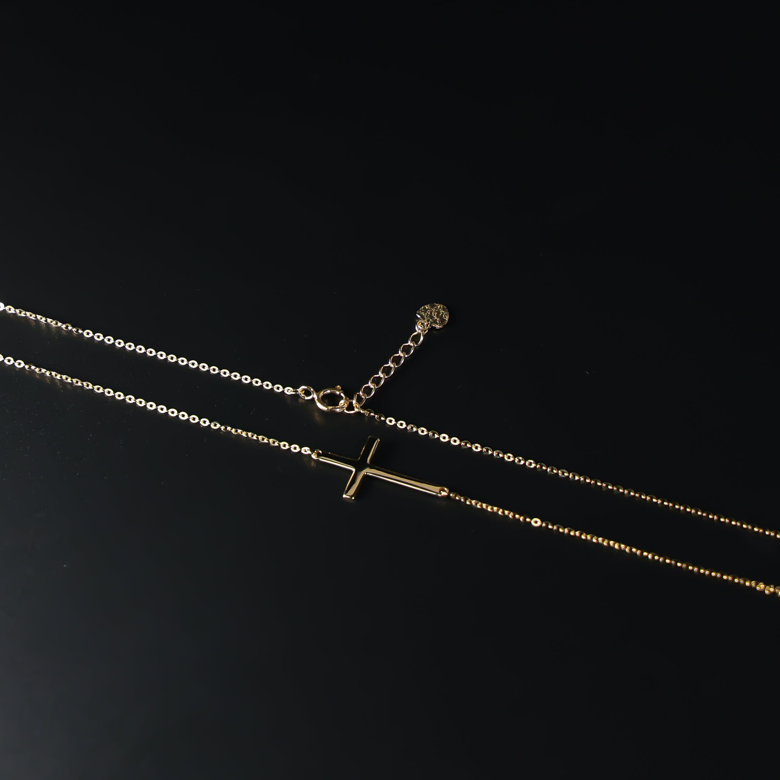 14K Dainty Gold Cross Necklace Model-NK0204 - Charlie & Co. Jewelry