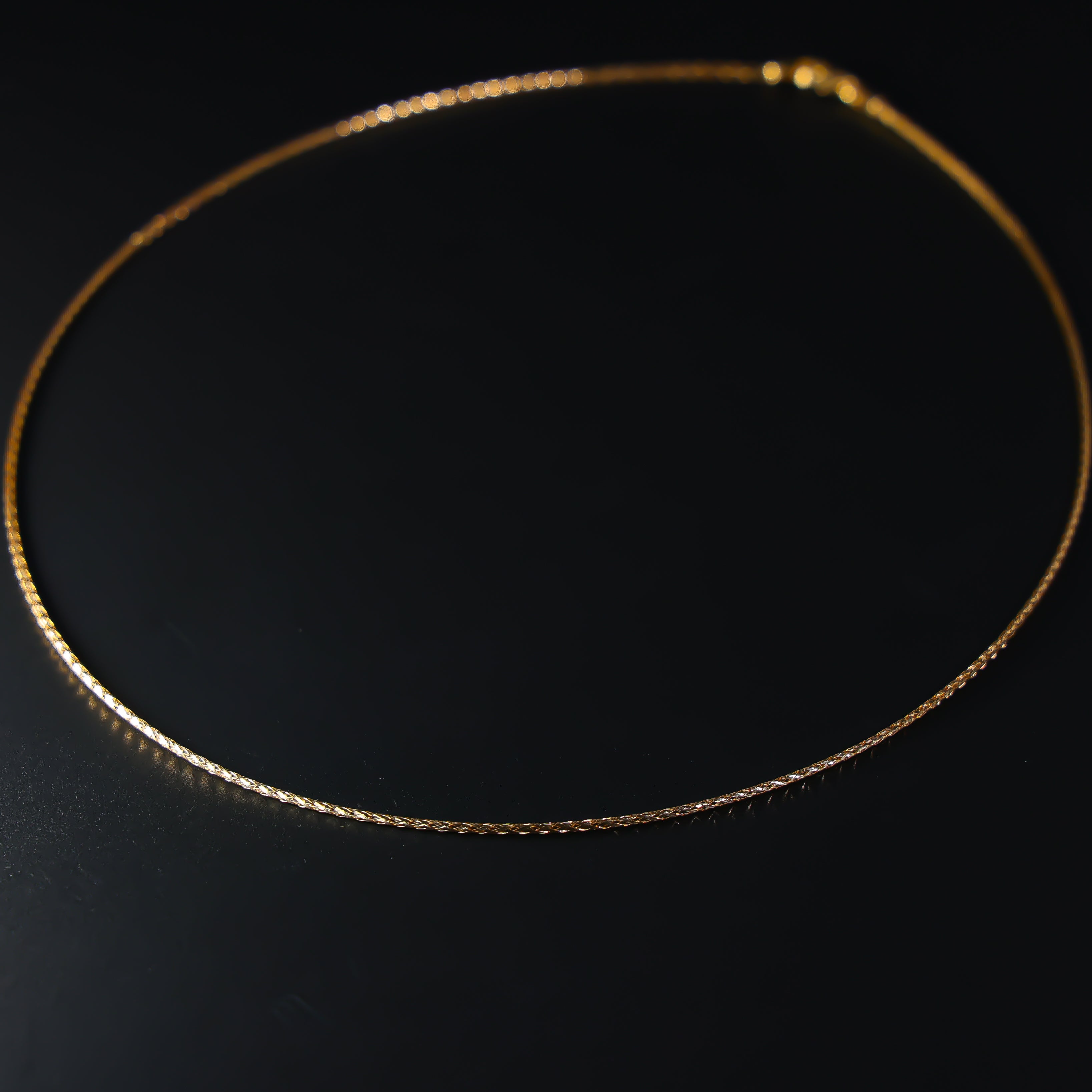 Gold Omega Necklace 1.5mm Model-NK0014 - Charlie & Co. Jewelry