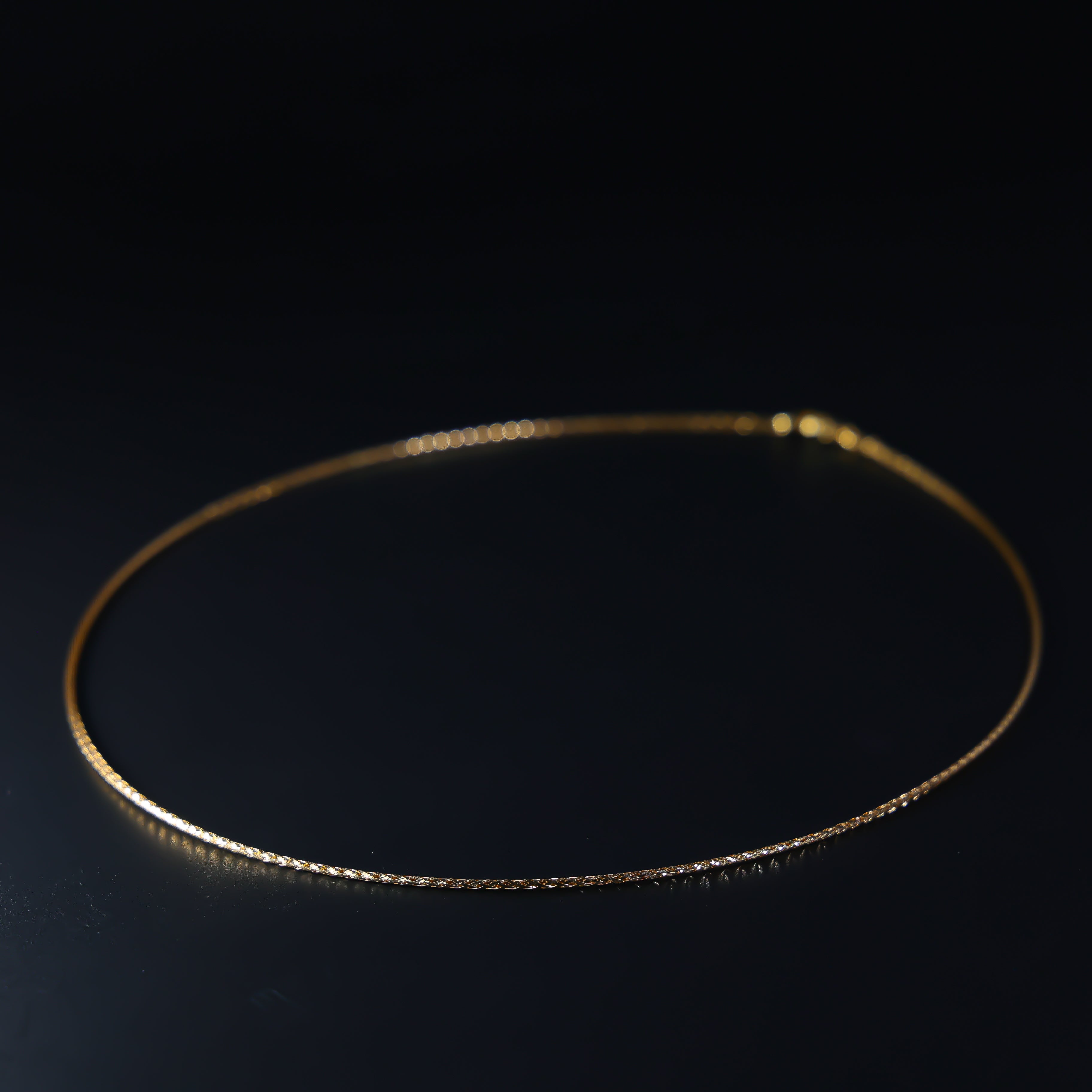 Gold Omega Necklace 1.5mm Model-NK0014 - Charlie & Co. Jewelry