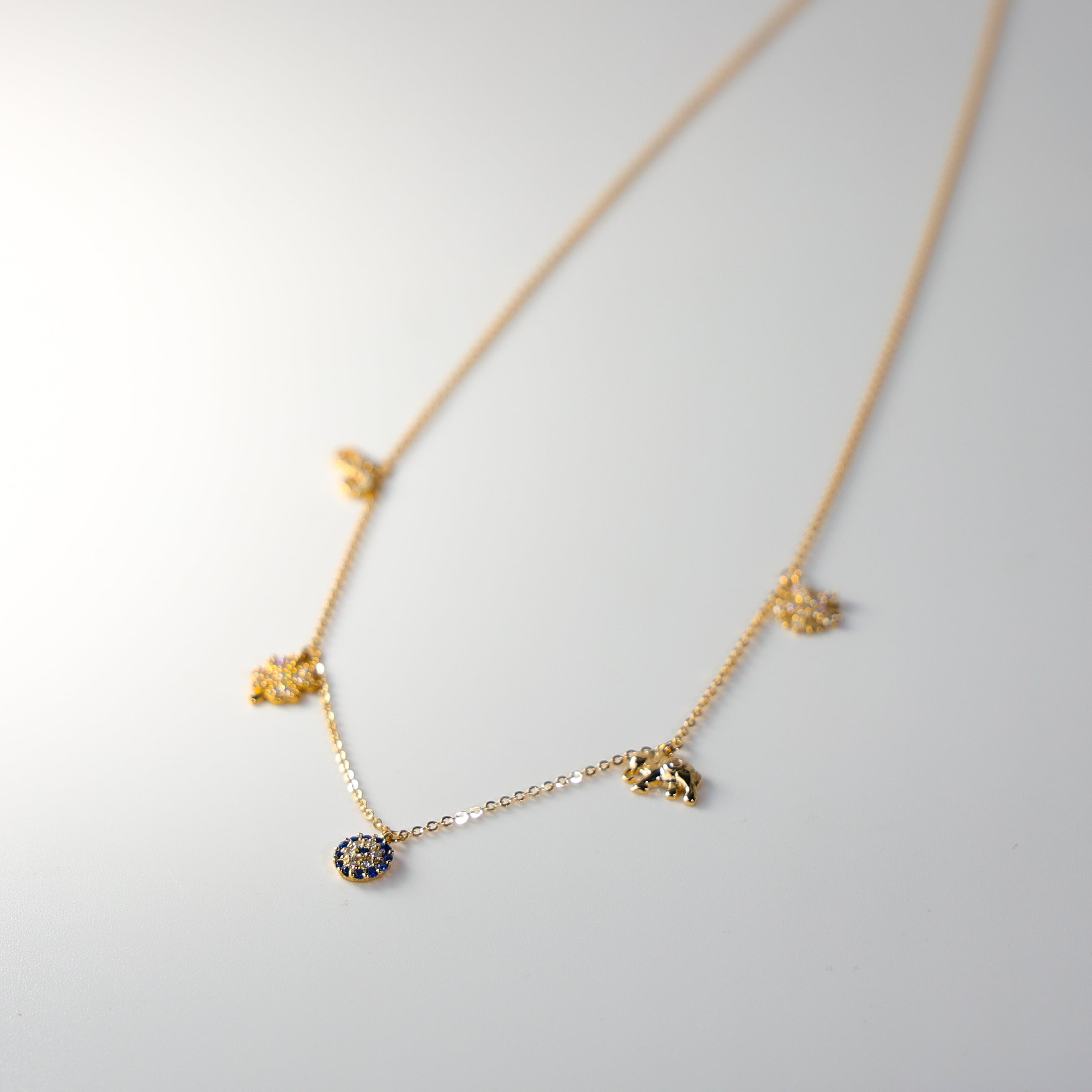 Gold Lucky Charms Necklace Model-NK0300 - Charlie & Co. Jewelry