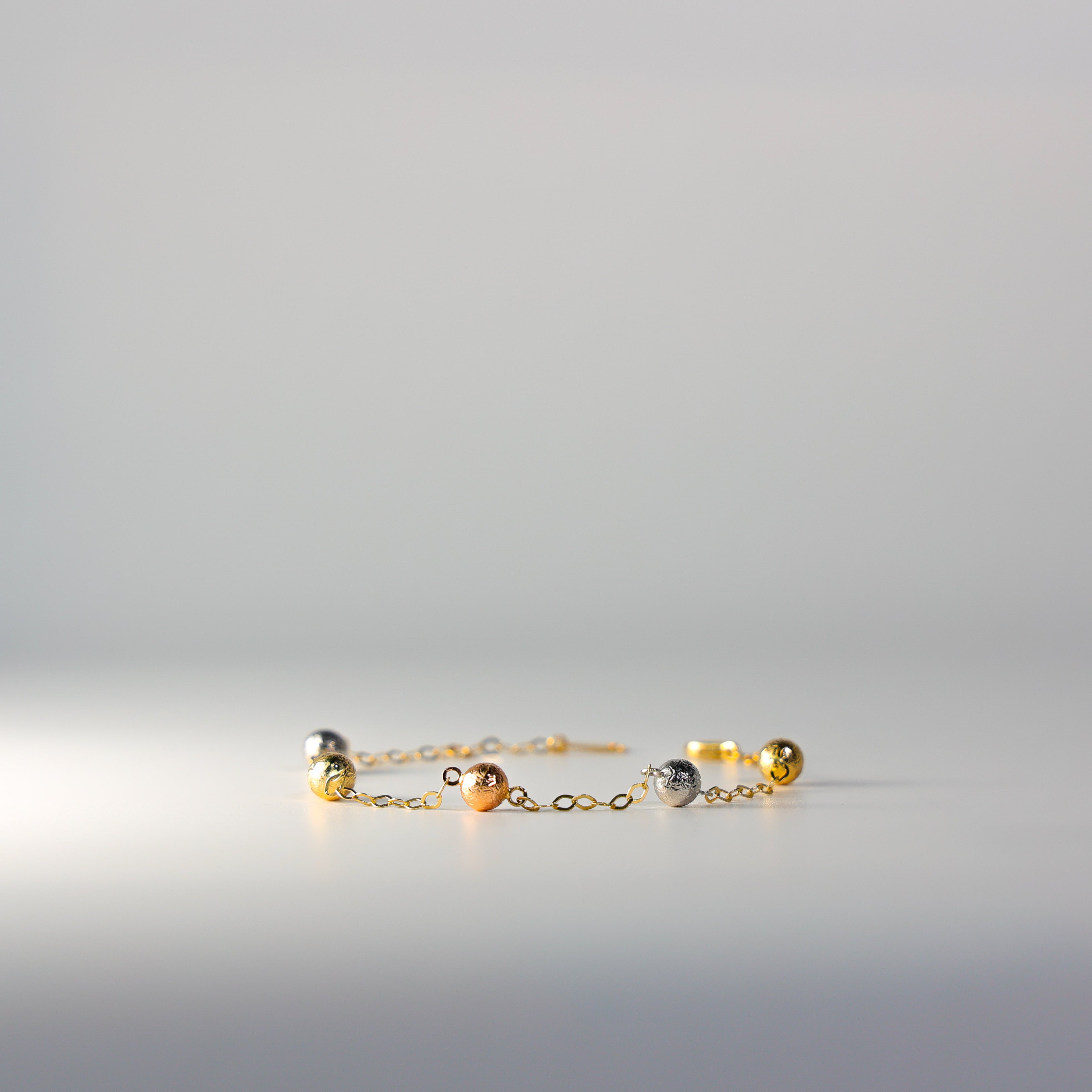 14K Gold Snow Ball Chain Bracelet Model-AB0187 - Charlie & Co. Jewelry