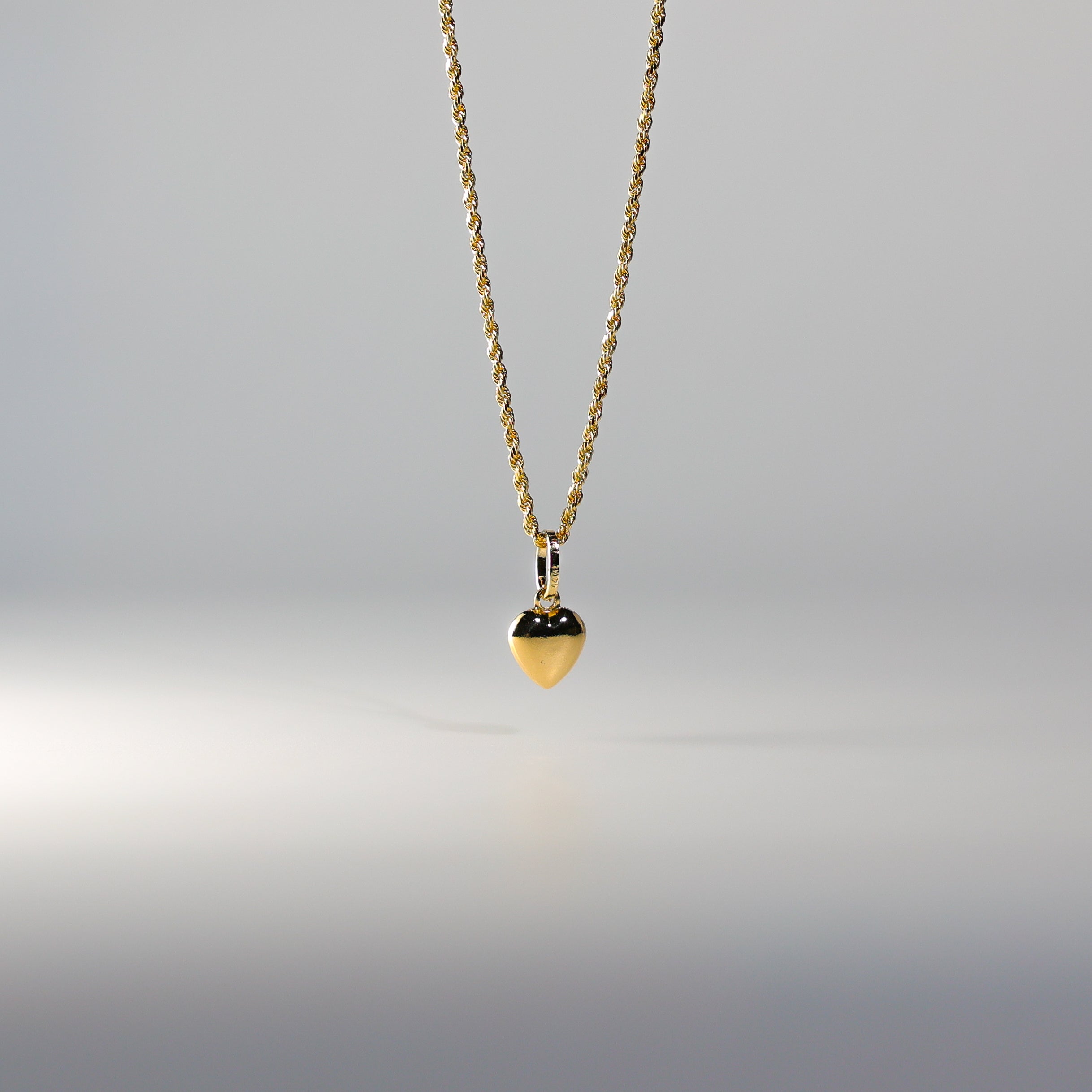 Gold Heart Charm Pendant Model-PT0446 - Charlie & Co. Jewelry
