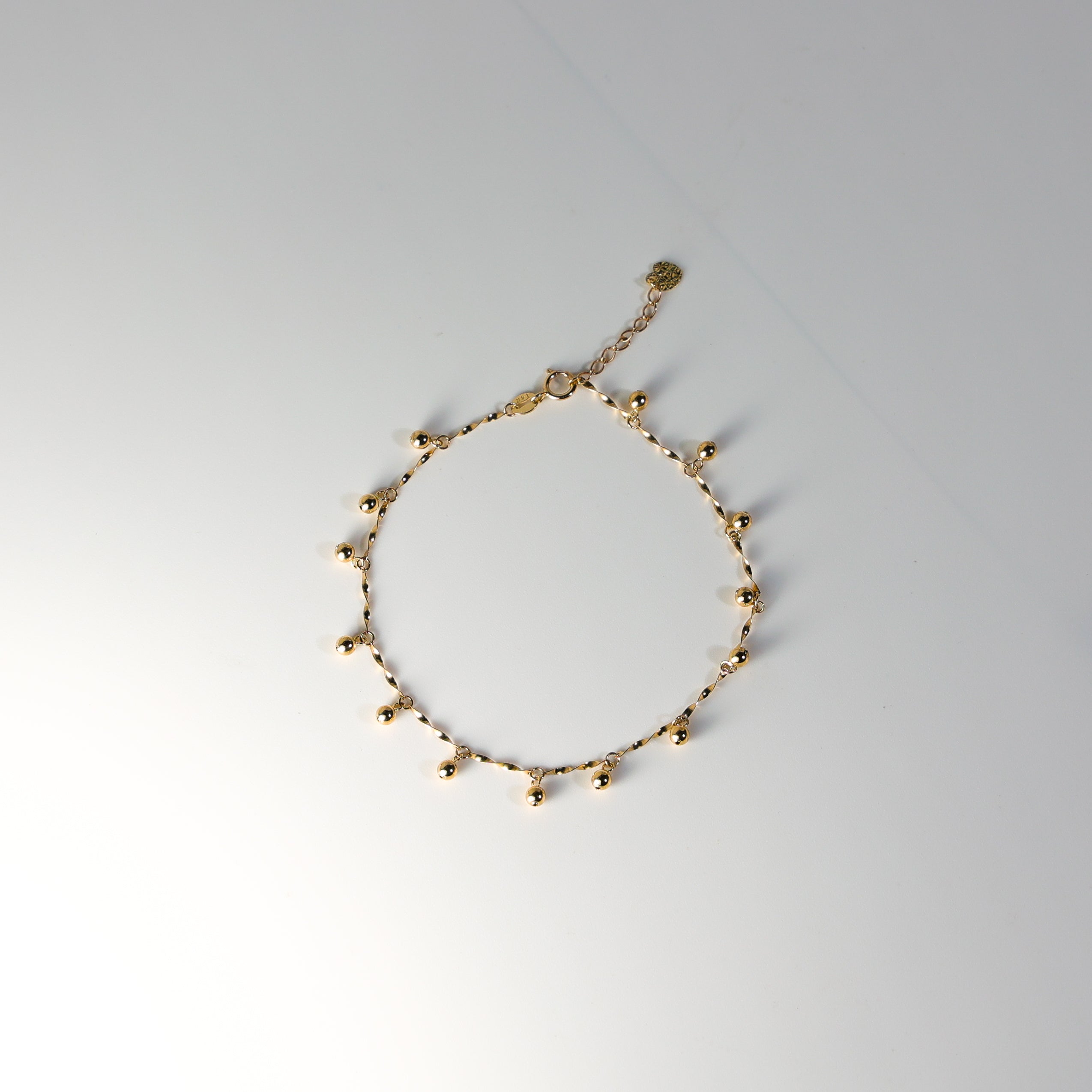 14K Gold Ball Beads Bracelet Model-AB0042 - Charlie & Co. Jewelry