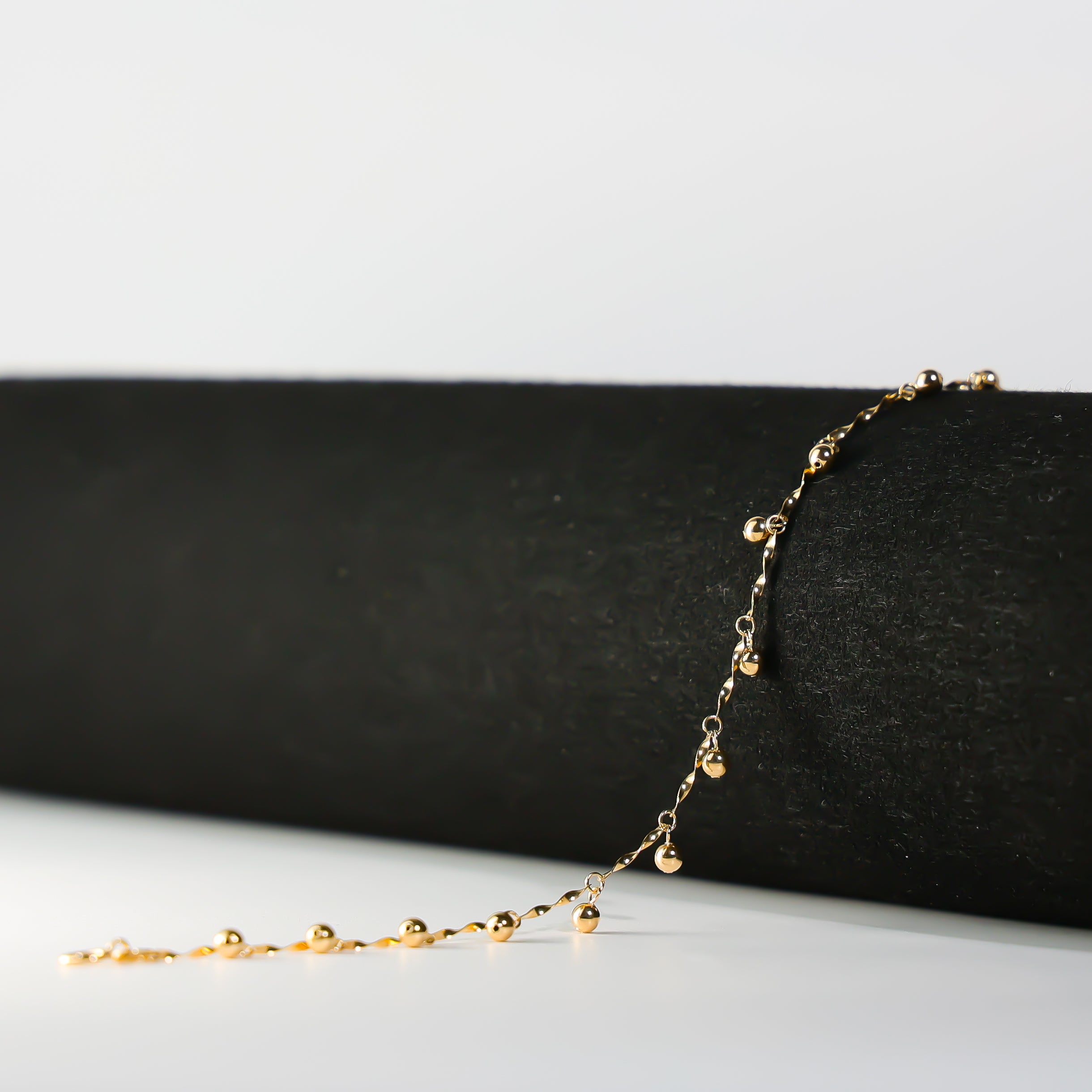 14K Gold Ball Beads Bracelet Model-AB0042 - Charlie & Co. Jewelry
