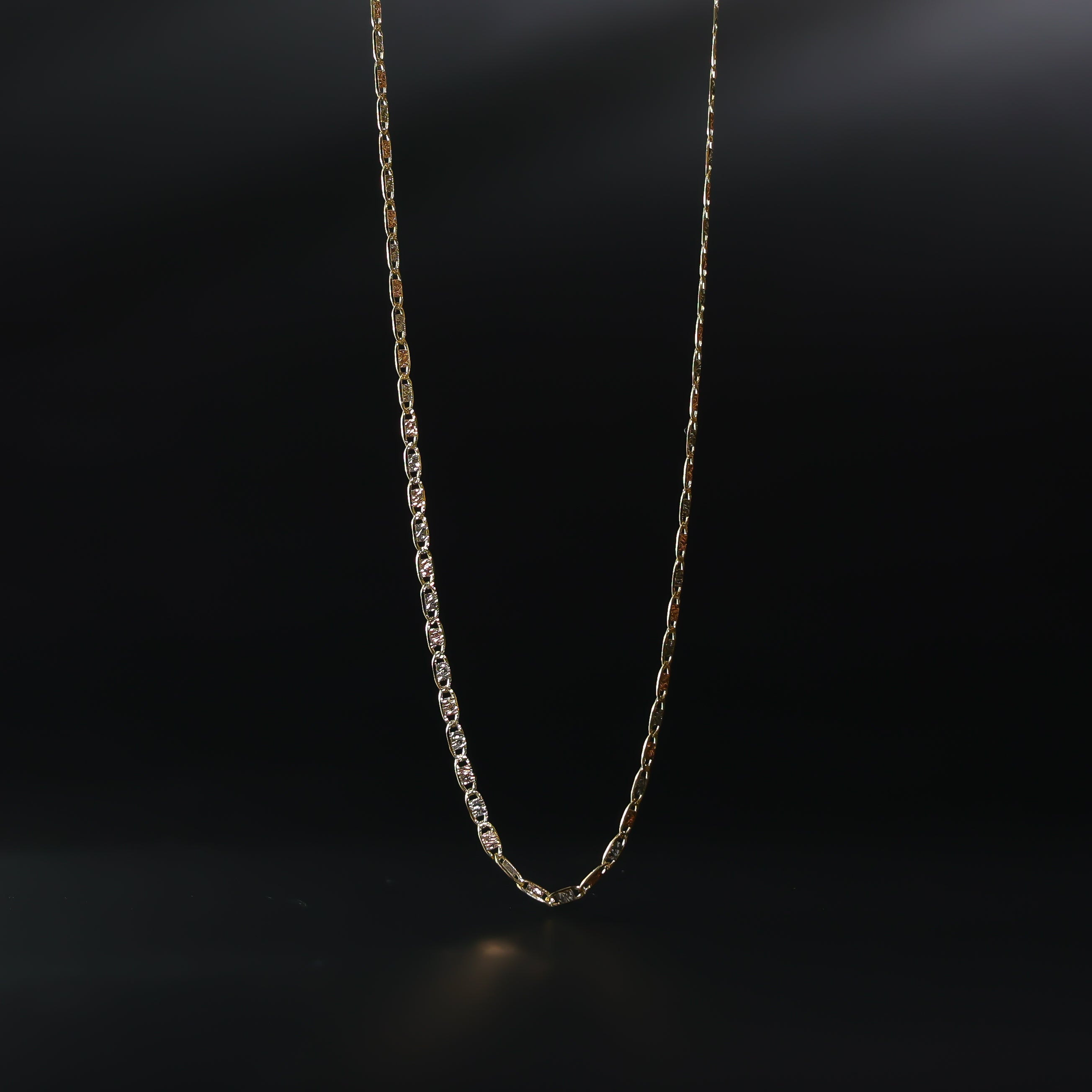 2.6mm Solid 14K Gold Tri Colors Valentino Chain Model-0374 - Charlie & Co. Jewelry