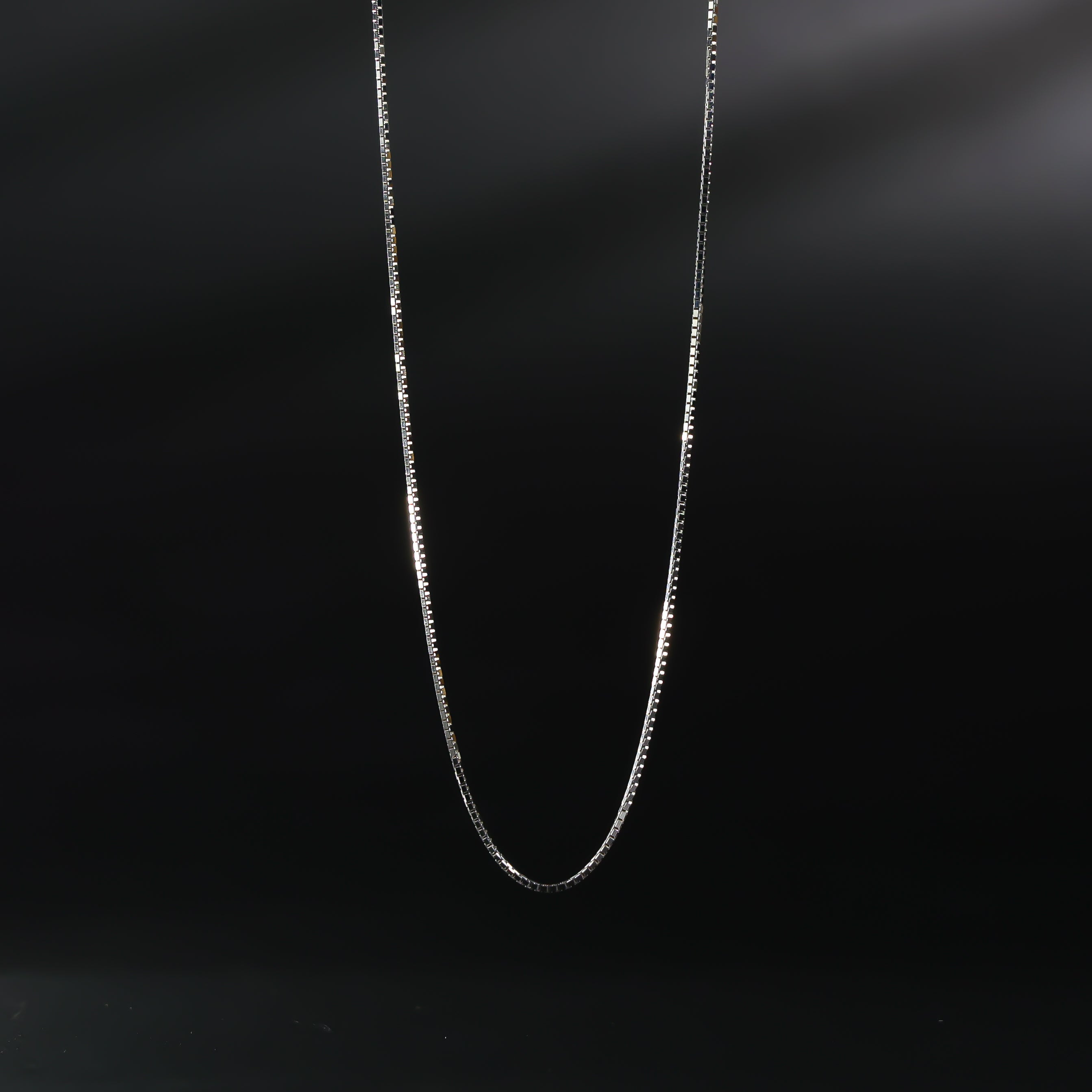 1mm 14K Solid White Gold Box Chain Model-0259 - Charlie & Co. Jewelry