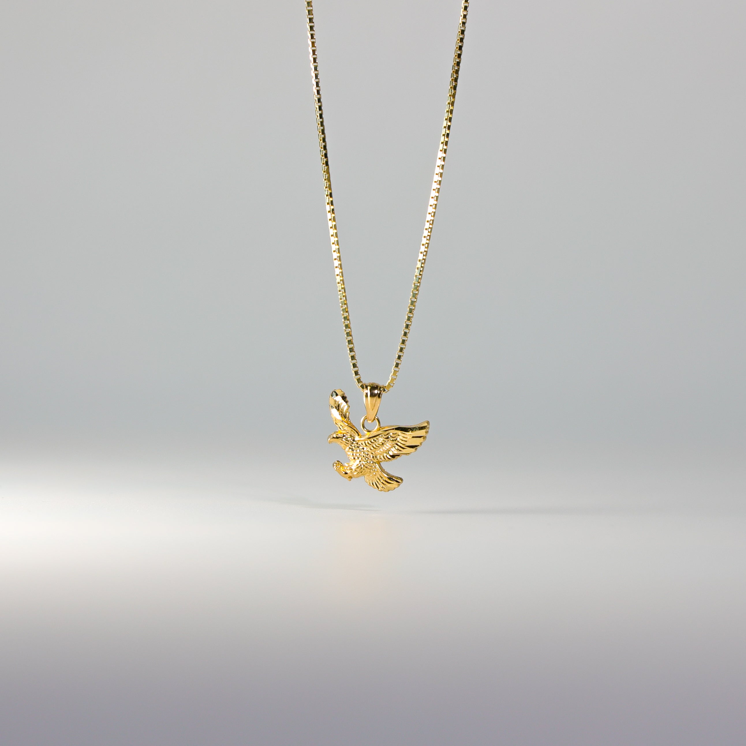 Gold Flying Eagle Pendant Model-1598 - Charlie & Co. Jewelry
