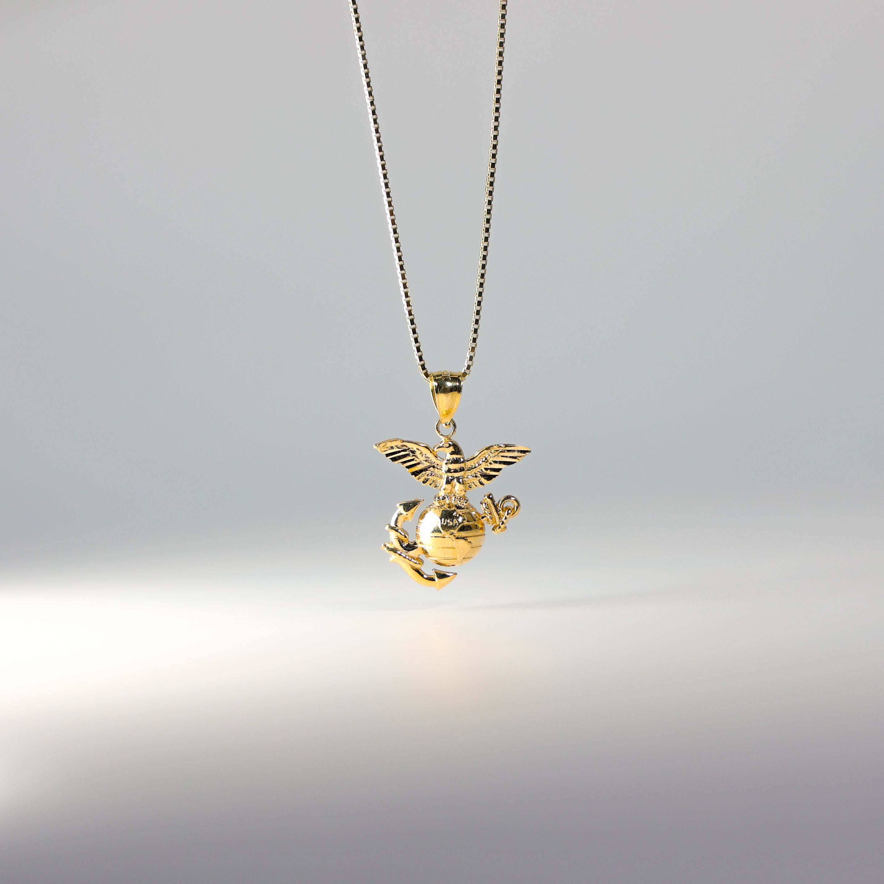 Gold USA Eagle Pendant Model-1966 - Charlie & Co. Jewelry