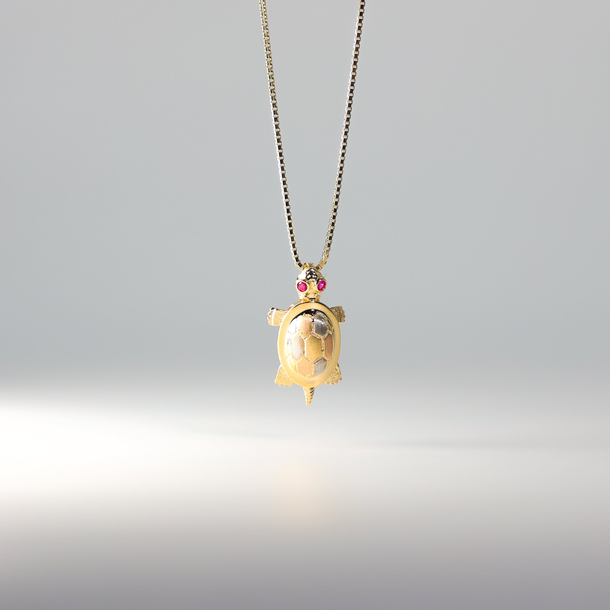 Gold 3 Colors Turtle Pendant Model-1544 - Charlie & Co. Jewelry
