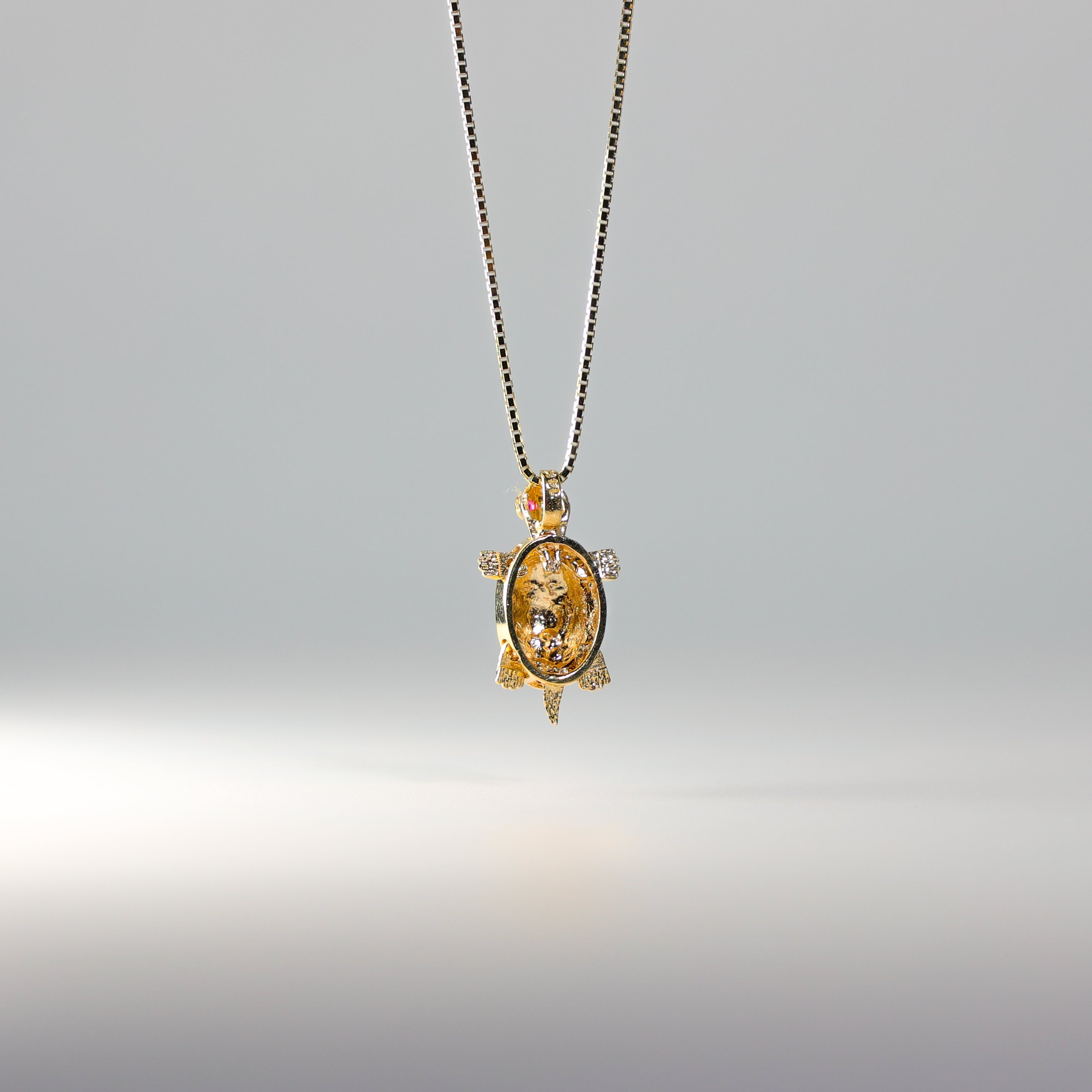 Gold 3 Colors Turtle Pendant Model-1544 - Charlie & Co. Jewelry
