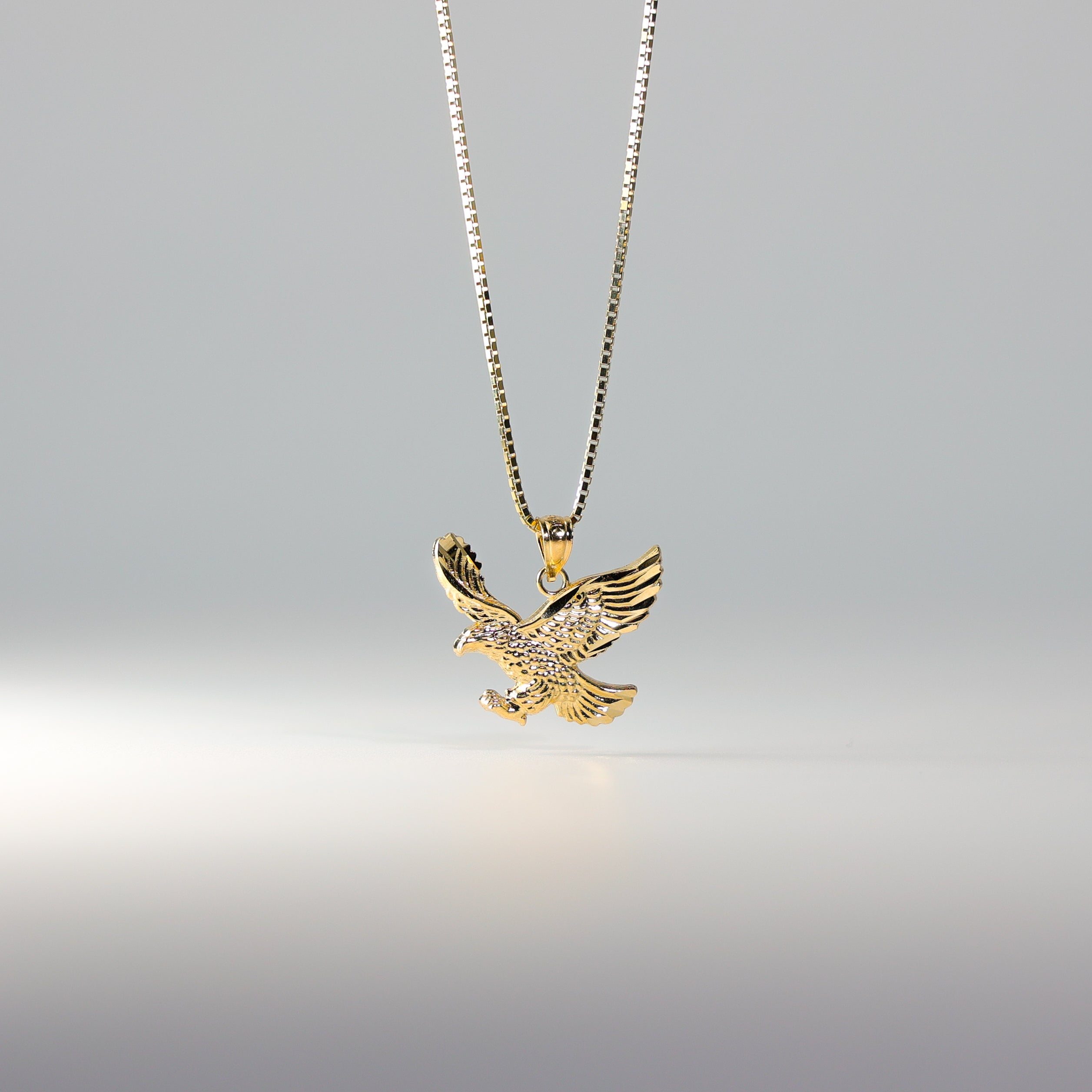 Gold Flying Eagle Pendant Model-1596 - Charlie & Co. Jewelry