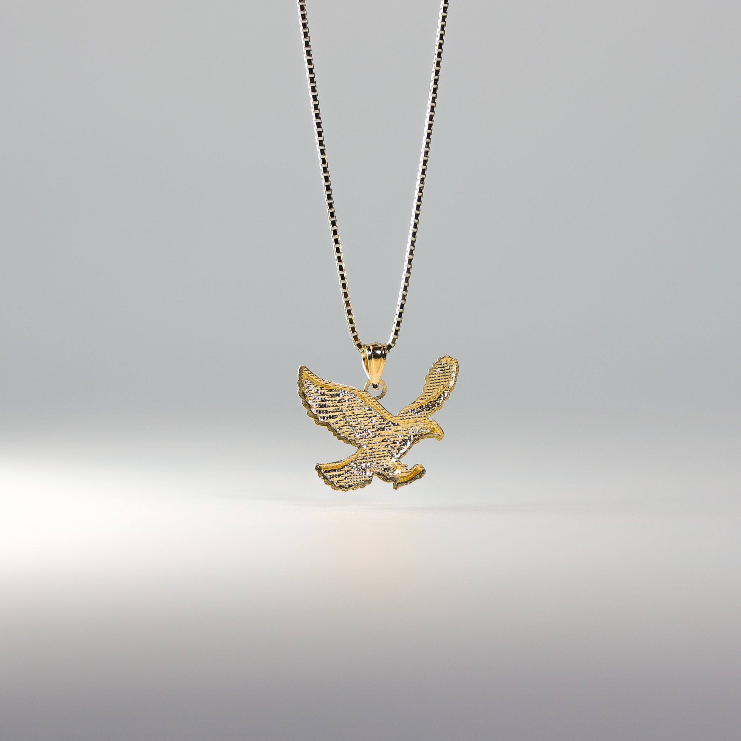 Gold Flying Eagle Pendant Model-1596 - Charlie & Co. Jewelry