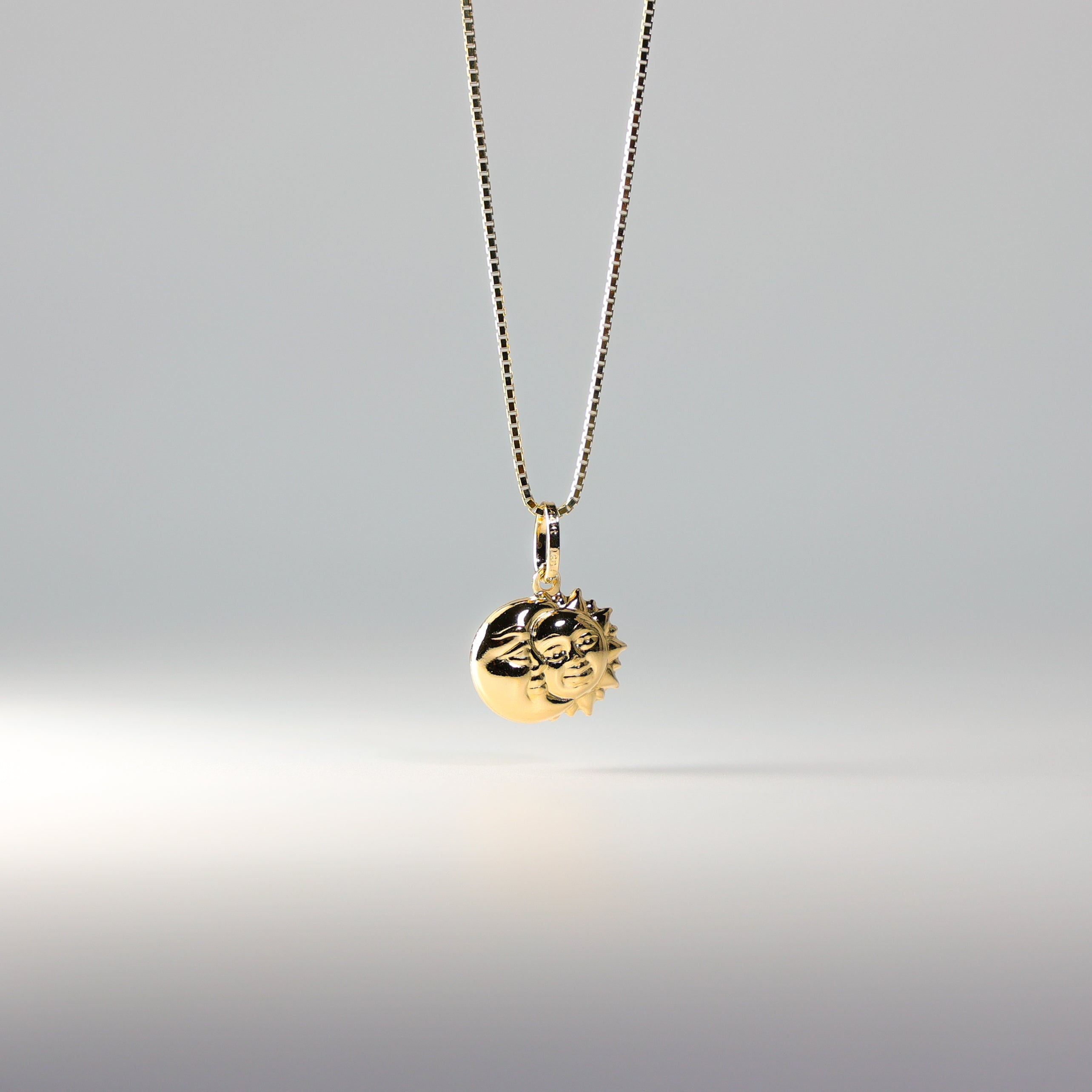 Gold Sun Moon Pendant Model-470 - Charlie & Co. Jewelry