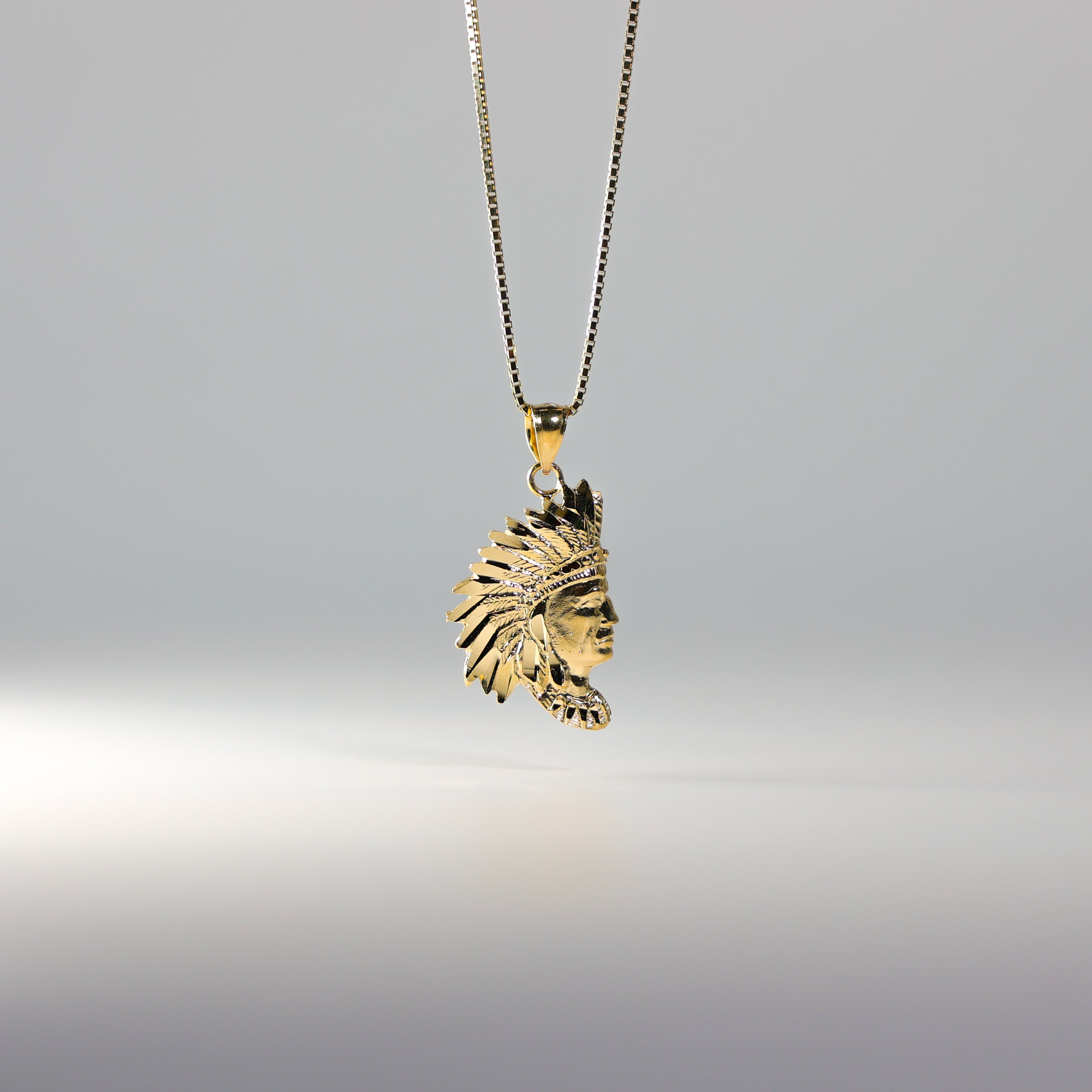 Gold Indian Pendant Model-1609 - Charlie & Co. Jewelry